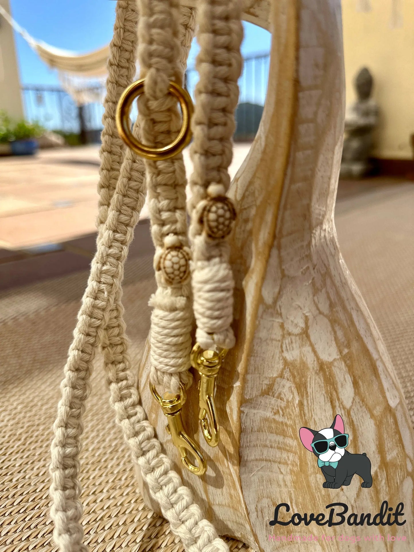 Crossbody Handykette Makramee Schildkröten Seesterne Muscheln - LoveBandit