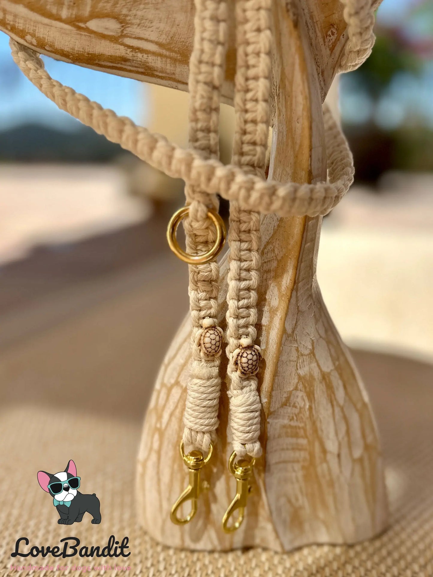 Crossbody Handykette Makramee Schildkröten Seesterne Muscheln - LoveBandit