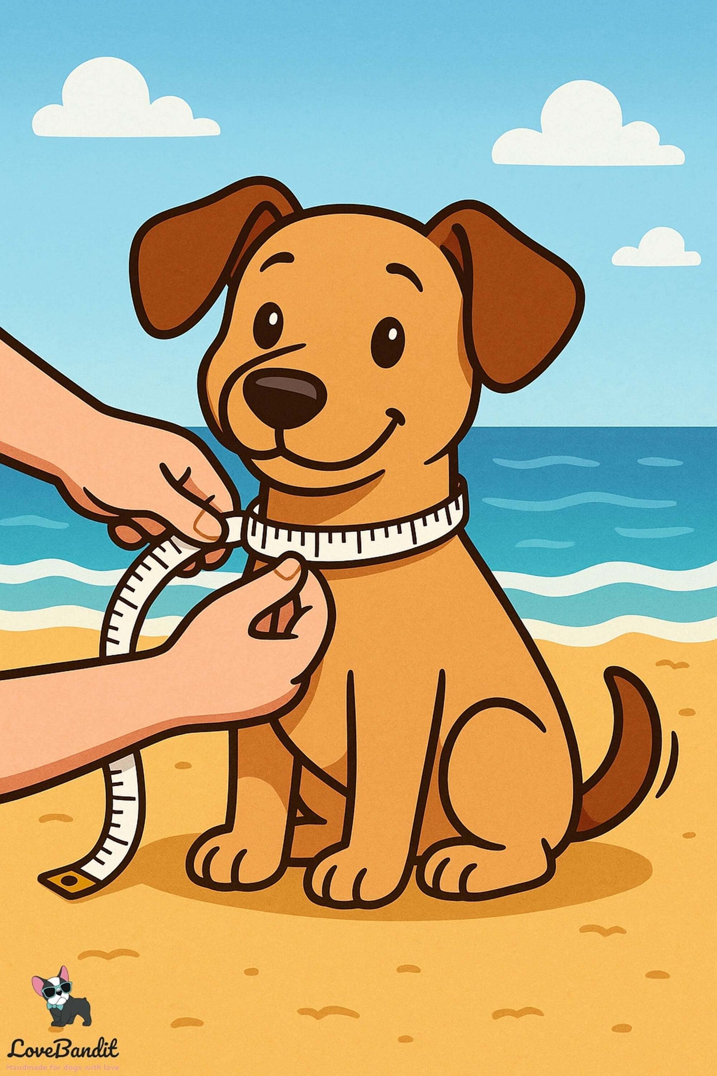 Hundeloop Hundehalstuch Frühling Sommer Seepferdchen Seesterne LoveBandit