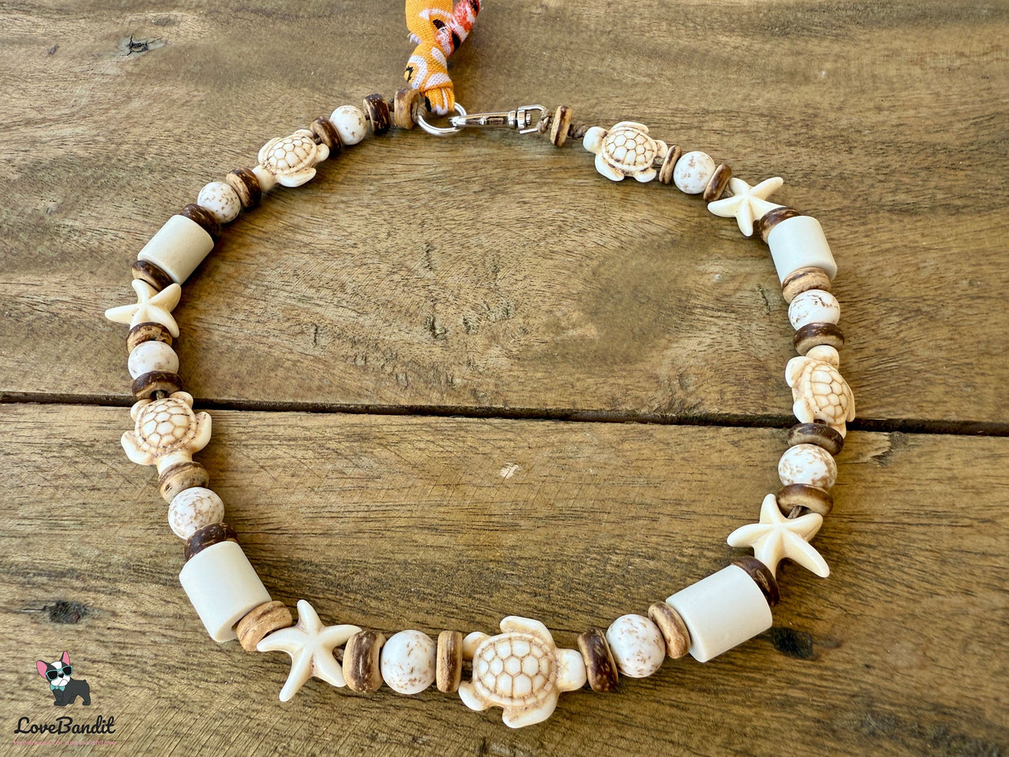 EM-Keramik Halsband Magnesit Schildkröten Seesterne Lovebandit