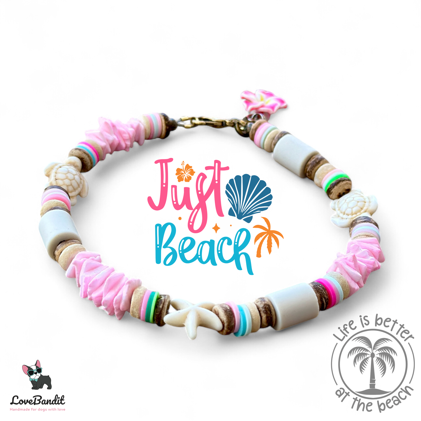EM-Keramik Halsband Muschel rosa - LoveBandit
