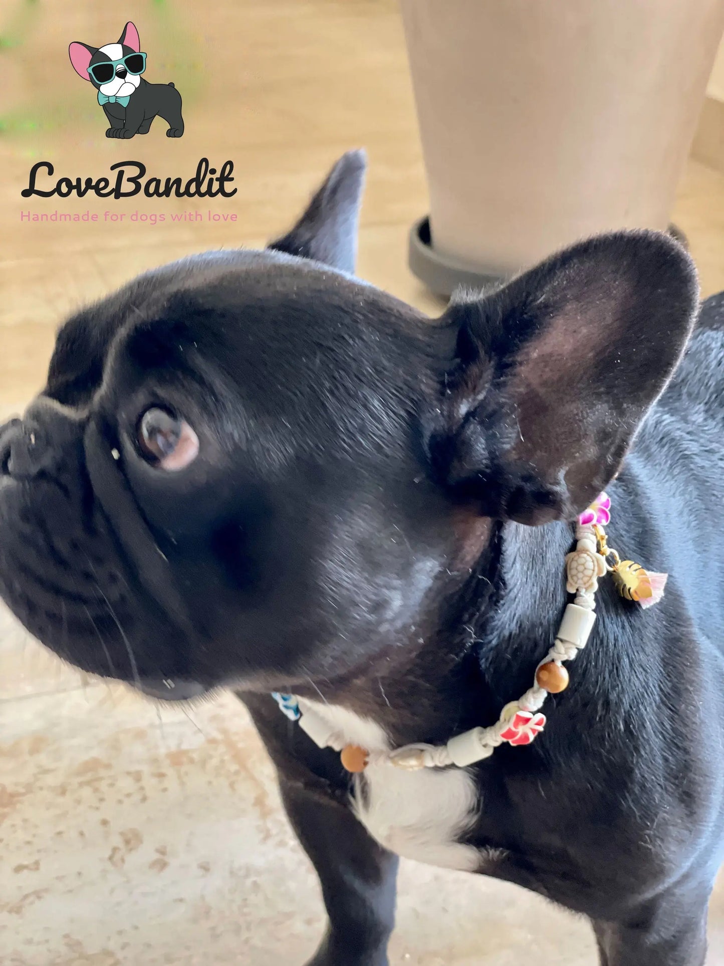 EM-Keramik Halsband bunte Hawaiiblumen - LoveBandit