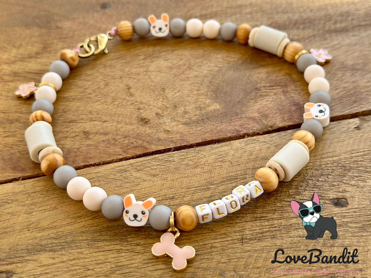 EM-Keramik Halsband Zeckenhalsband Chihuahua Frenchie LoveBandit