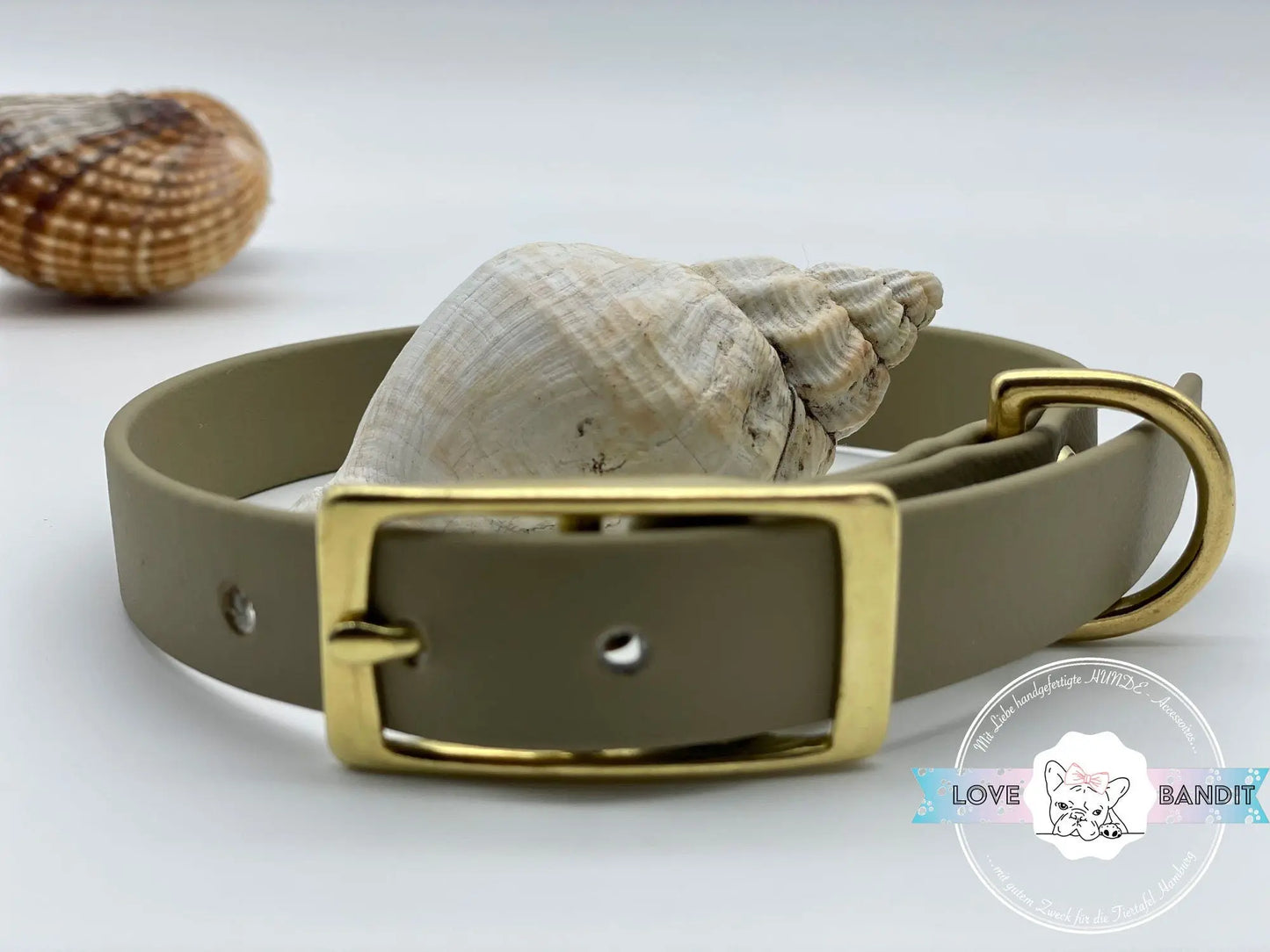 Hundehalsband "Heaven" Pastellfarben aus BioThane® mit Messing VEGAN - LoveBandit