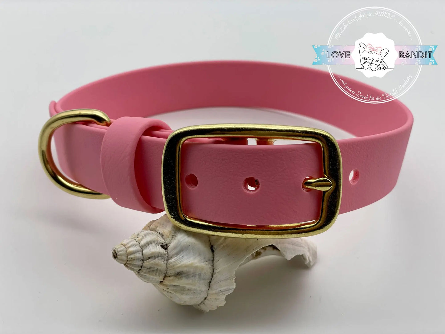 Hundehalsband "Heaven" Pastellfarben aus BioThane® mit Messing VEGAN - LoveBandit