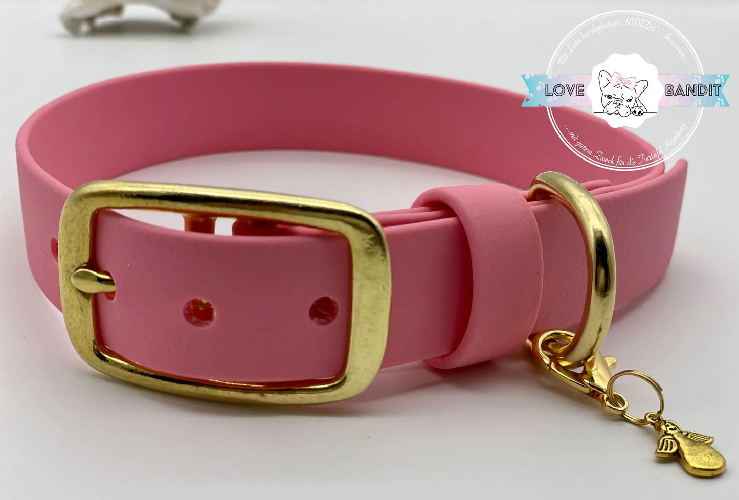 Hundehalsband "Heaven" Pastellfarben aus BioThane® mit Messing VEGAN - LoveBandit