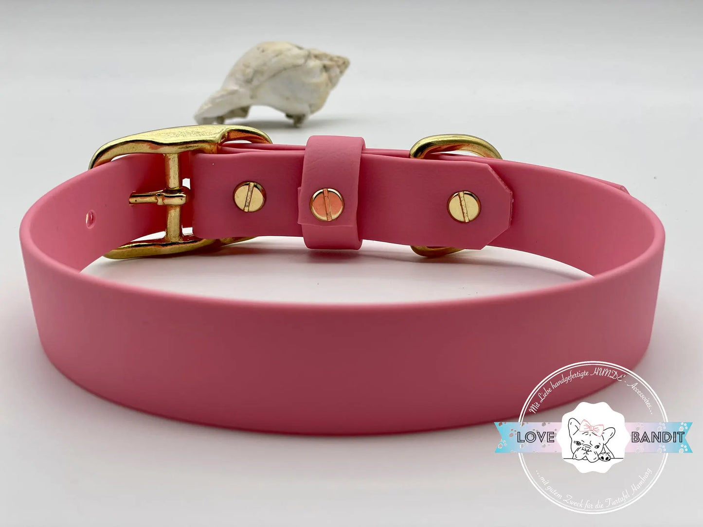 Hundehalsband "Heaven" Pastellfarben aus BioThane® mit Messing VEGAN - LoveBandit