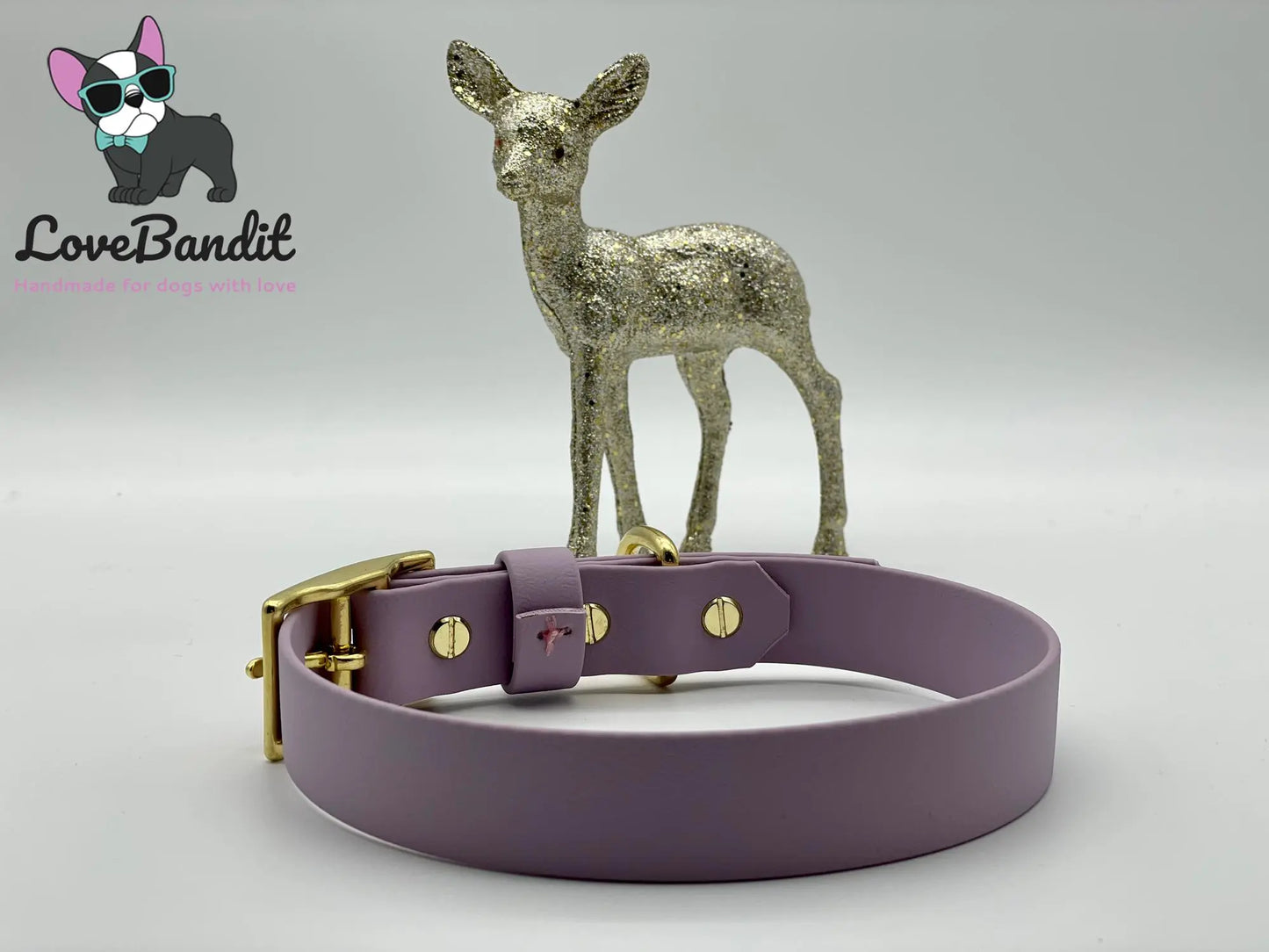 Hundehalsband "Heaven" Pastellfarben aus BioThane® mit Messing VEGAN - LoveBandit