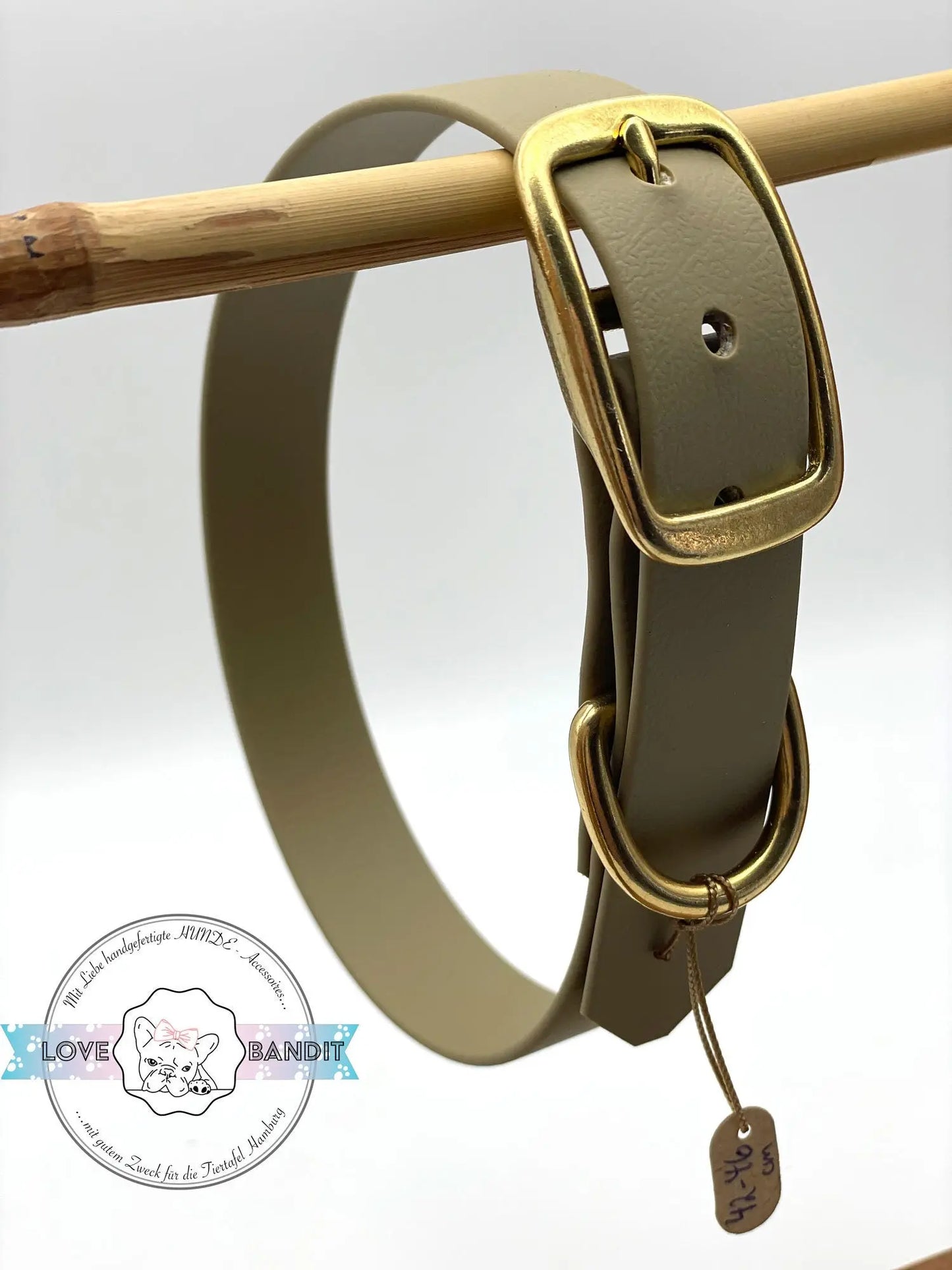 Hundehalsband "Heaven" Pastellfarben aus BioThane® mit Messing VEGAN - LoveBandit