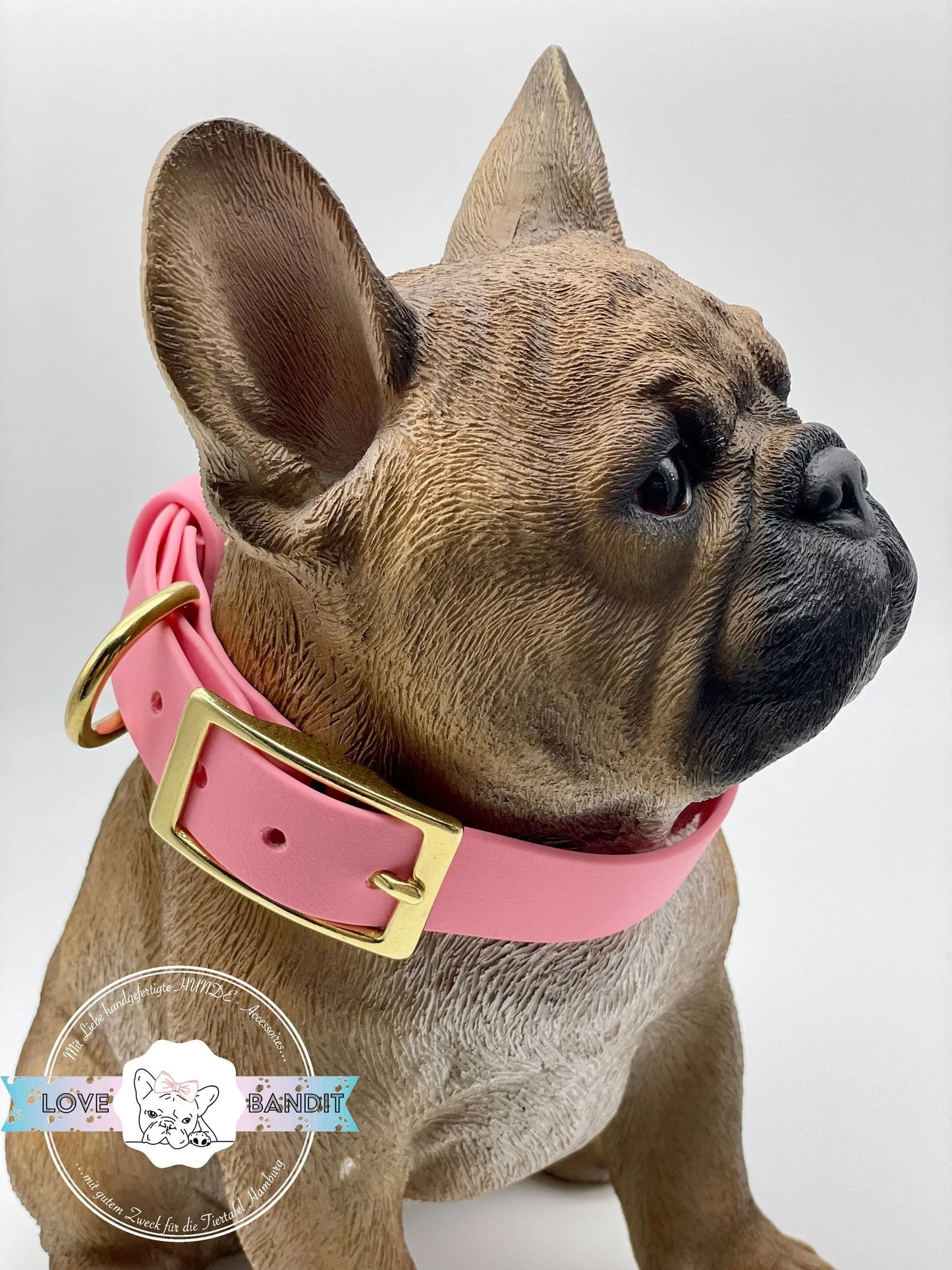 Hundehalsband "Heaven" Pastellfarben aus BioThane® mit Messing VEGAN - LoveBandit