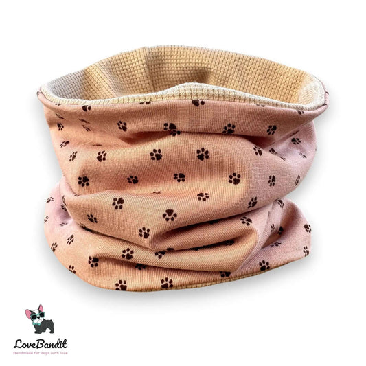 Hundeloop Hundehalstuch Frühling Sommer Pfötchen Altflieder - LoveBandit