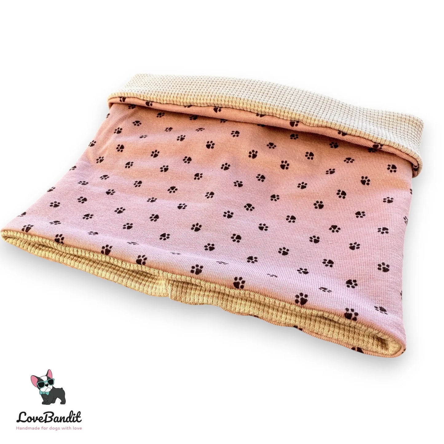 Hundeloop Hundehalstuch Frühling Sommer Pfötchen Altflieder - LoveBandit