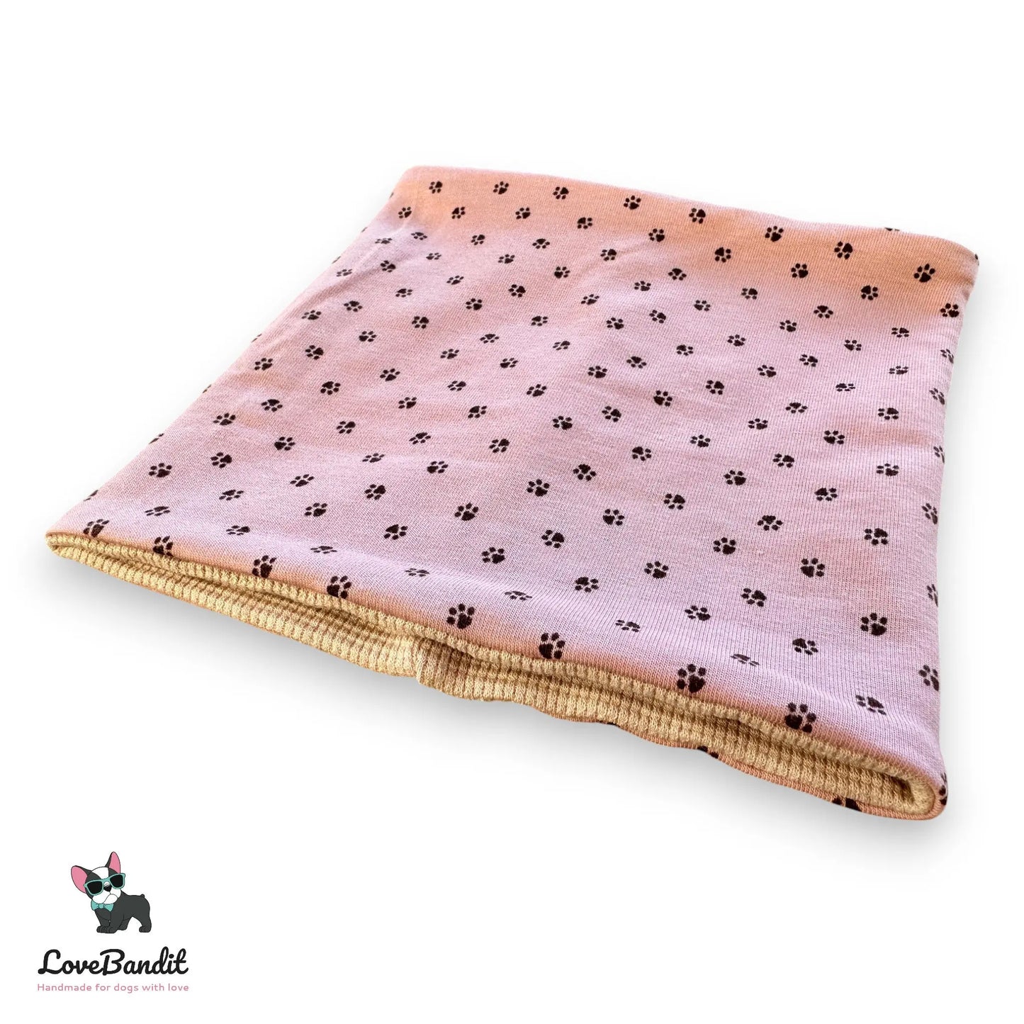Hundeloop Hundehalstuch Frühling Sommer Pfötchen Altflieder - LoveBandit