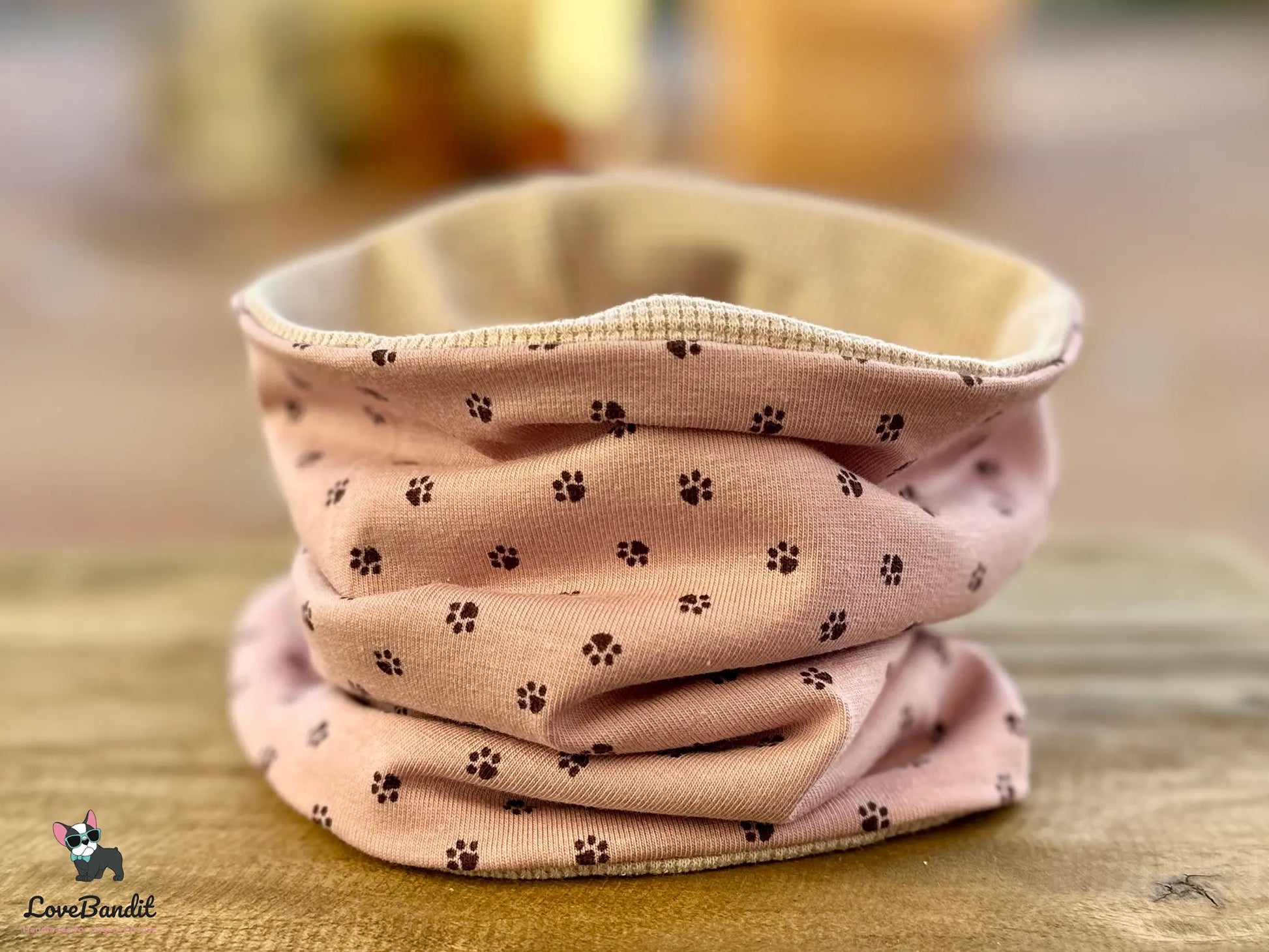 Hundeloop Hundehalstuch Frühling Sommer Pfötchen Altflieder - LoveBandit