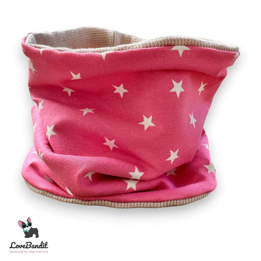 Hundeloop Hundehalstuch Frühling Sommer Sterne Hellpink - LoveBandit