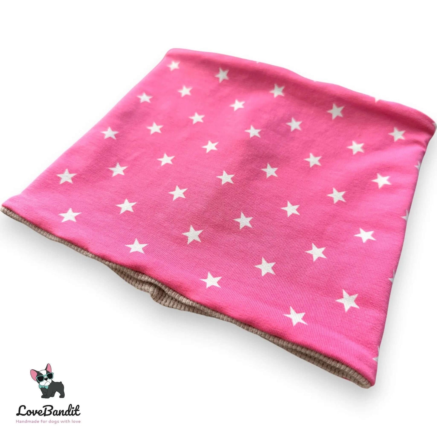 Hundeloop Hundehalstuch Frühling Sommer Sterne Hellpink - LoveBandit