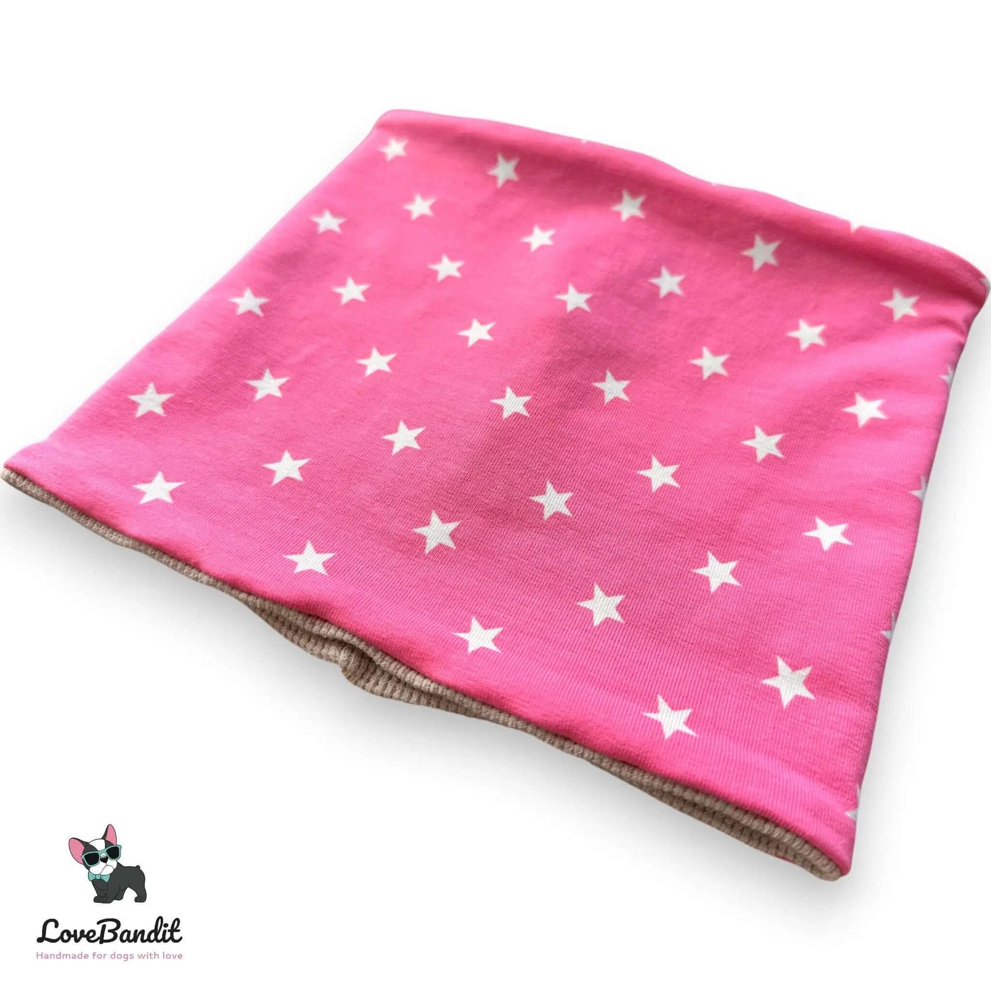 Hundeloop Hundehalstuch Frühling Sommer Sterne Hellpink - LoveBandit
