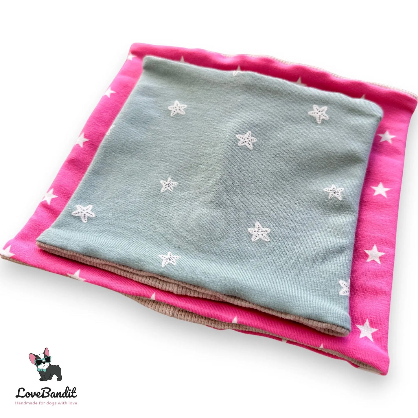 Hundeloop Hundehalstuch Frühling Sommer Sterne Hellpink LoveBandit