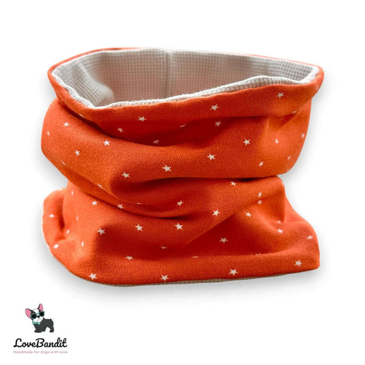 Hundeloop Hundehalstuch Frühling Sommer Sterne Mini Dunkelorange - LoveBandit