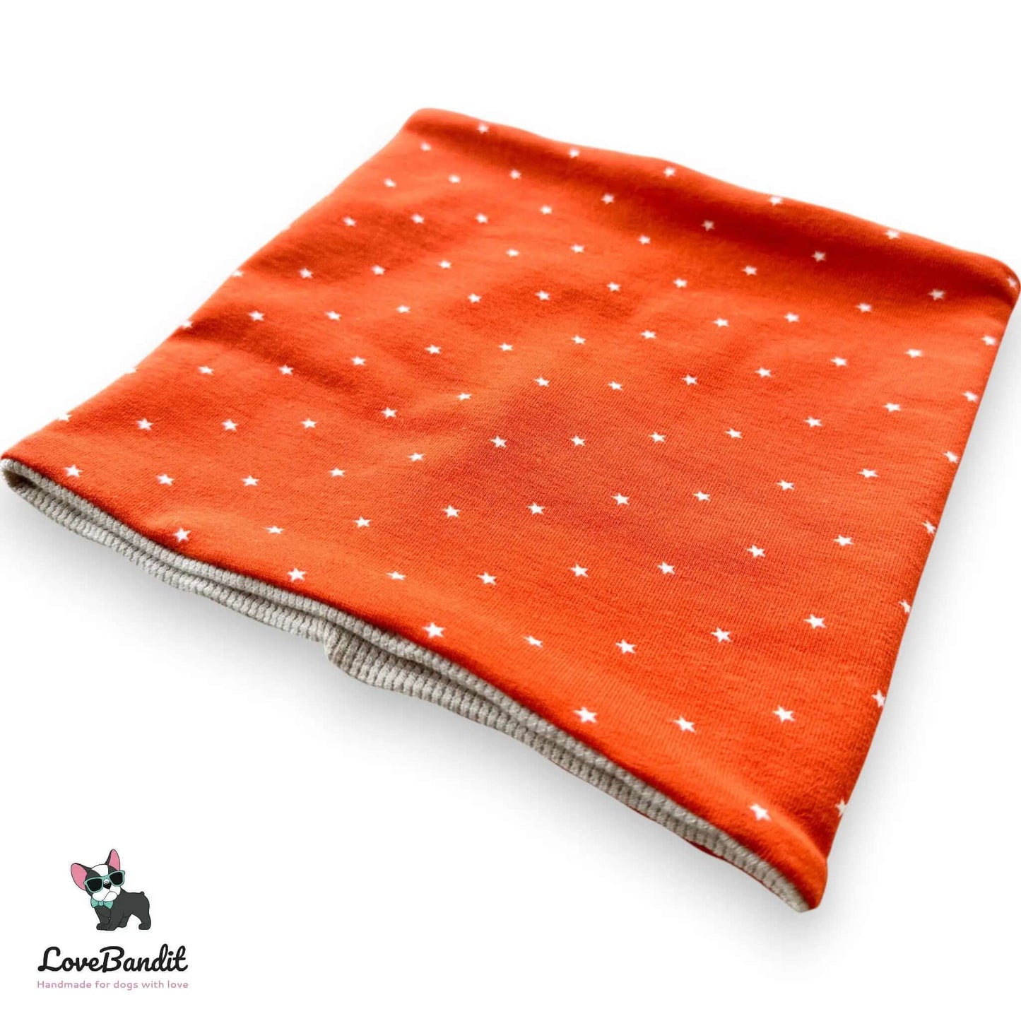 Hundeloop Hundehalstuch Frühling Sommer Sterne Mini Dunkelorange - LoveBandit