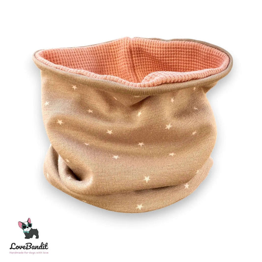 Hundeloop Hundehalstuch Frühling Sommer Sterne Mini Taupe - LoveBandit