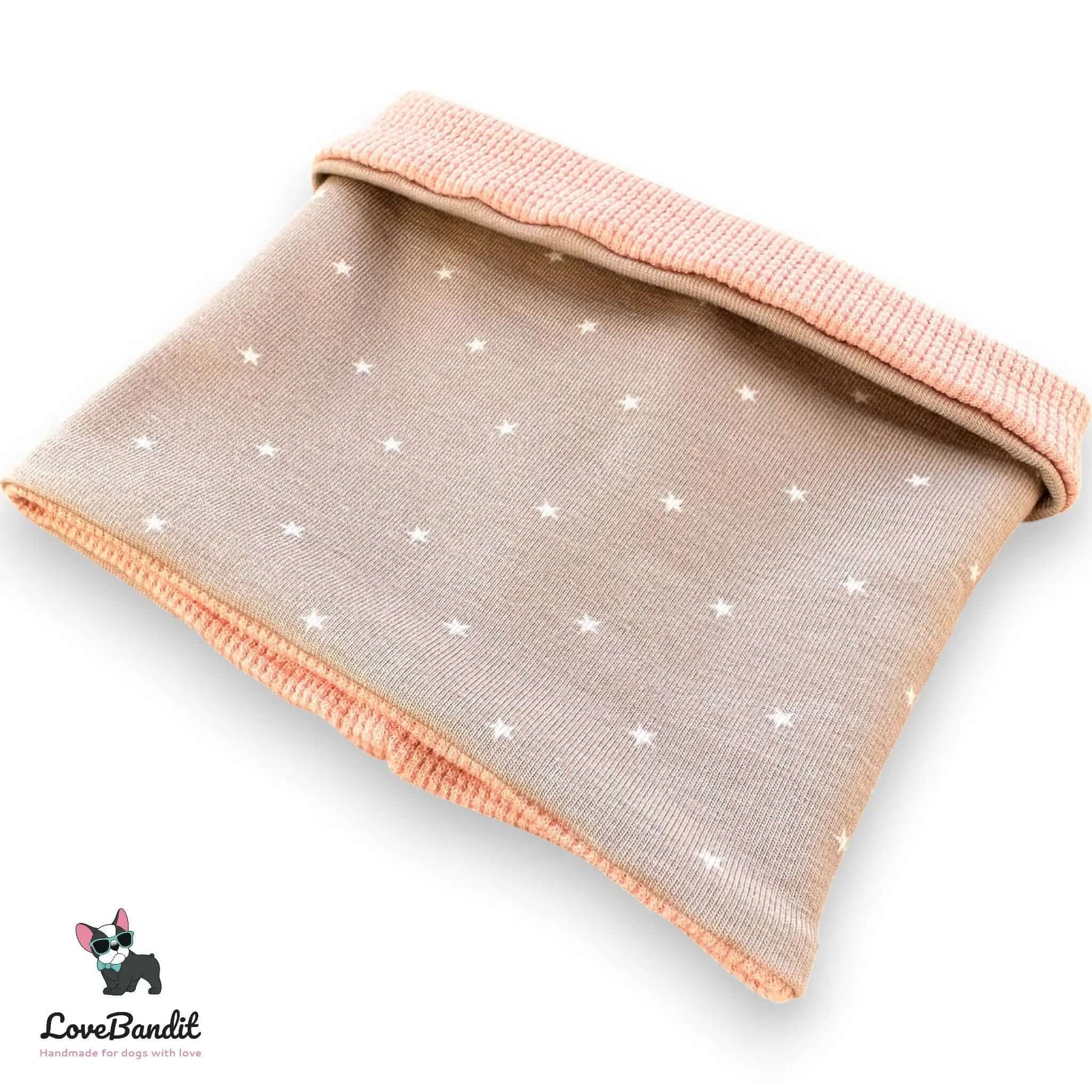 Hundeloop Hundehalstuch Frühling Sommer Sterne Mini Taupe - LoveBandit