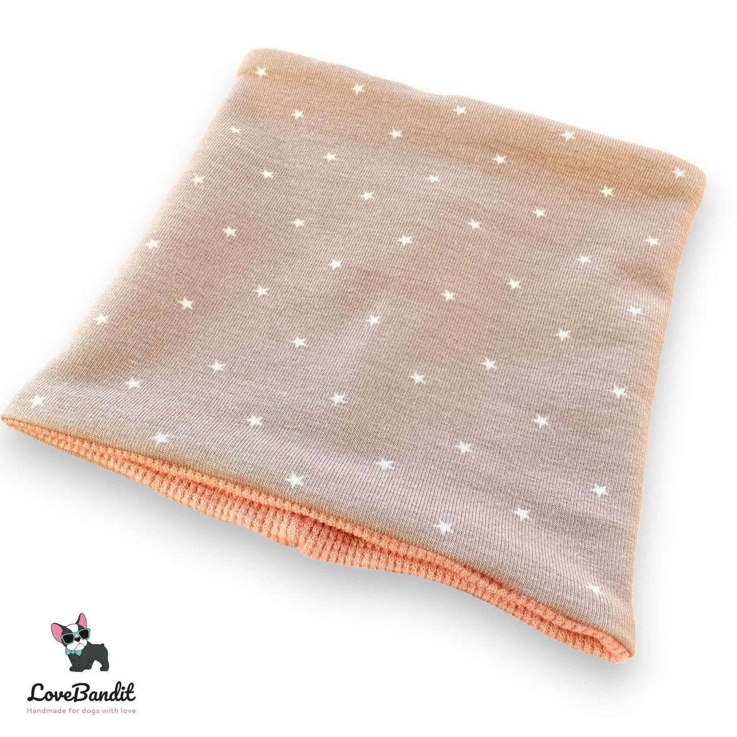 Hundeloop Hundehalstuch Frühling Sommer Sterne Mini Taupe - LoveBandit