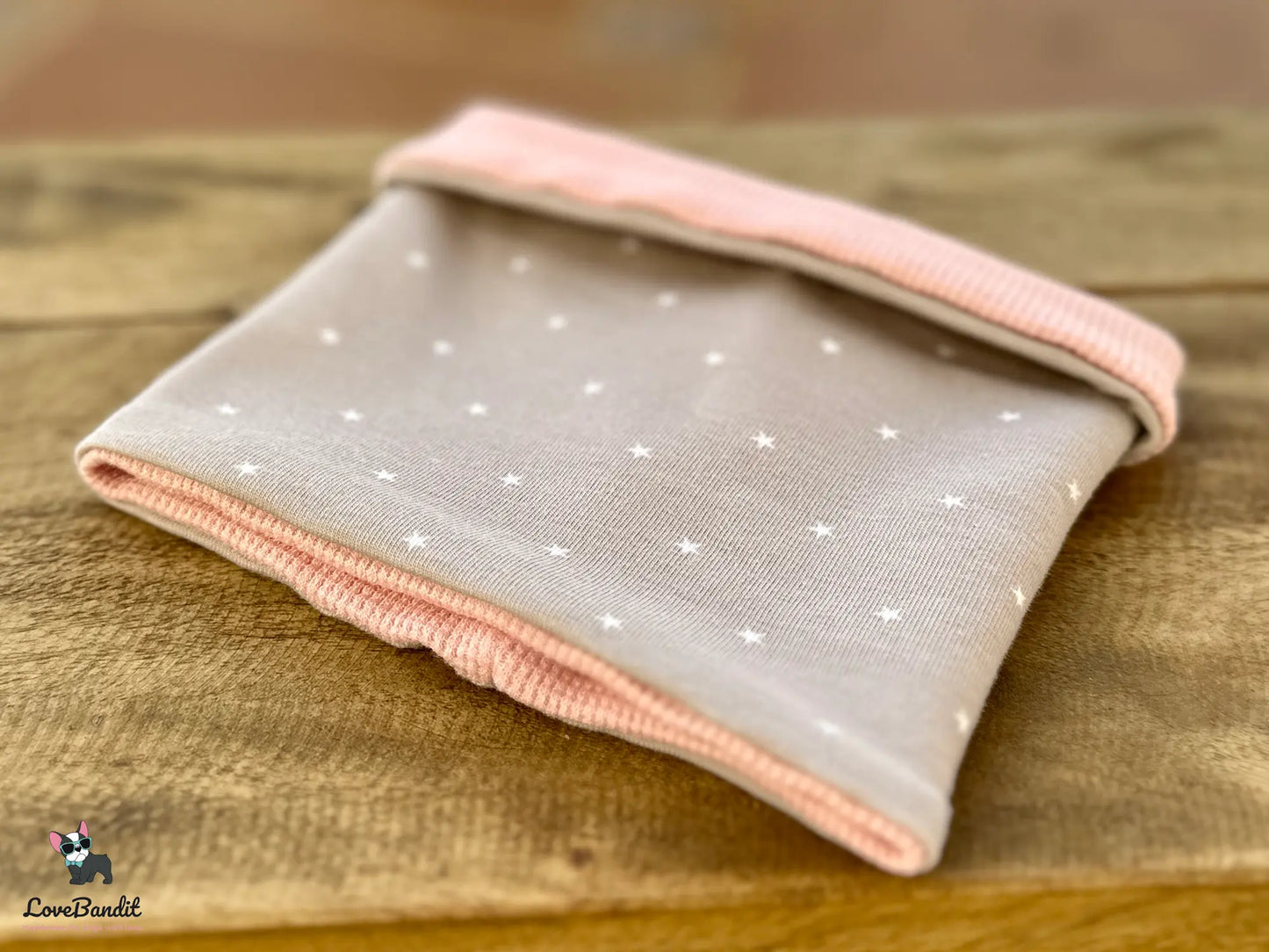 Hundeloop Hundehalstuch Frühling Sommer Sterne Mini Taupe - LoveBandit