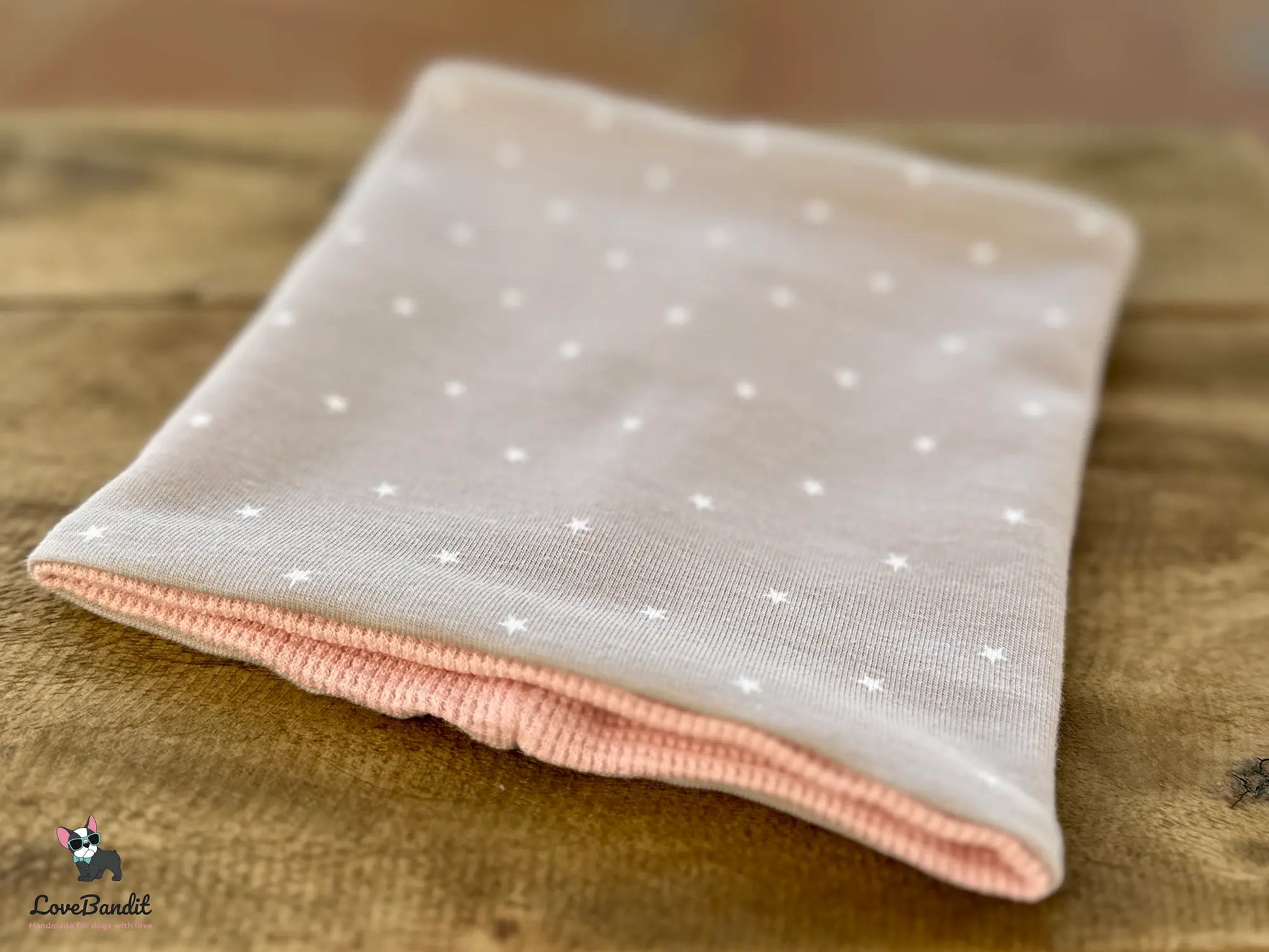 Hundeloop Hundehalstuch Frühling Sommer Sterne Mini Taupe - LoveBandit
