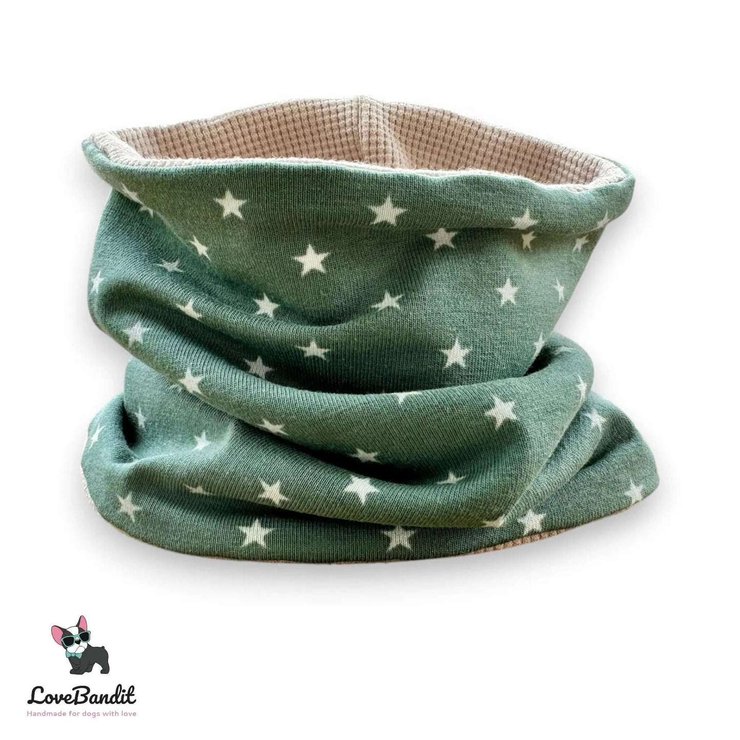 Hundeloop Hundehalstuch Frühling Sommer Sterne Mini Vintagegrün - LoveBandit
