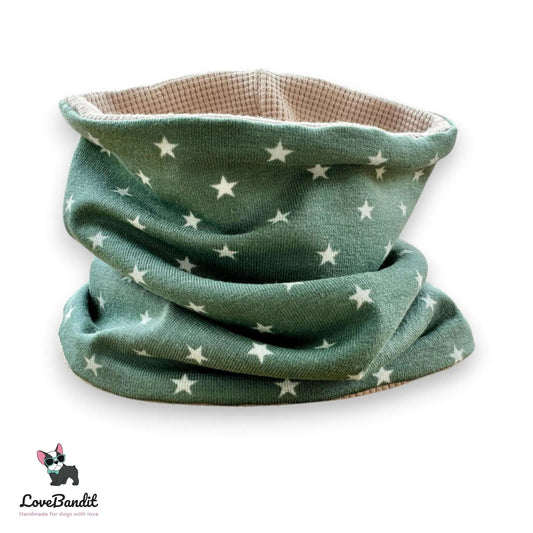Hundeloop Hundehalstuch Frühling Sommer Sterne Mini Vintagegrün - LoveBandit