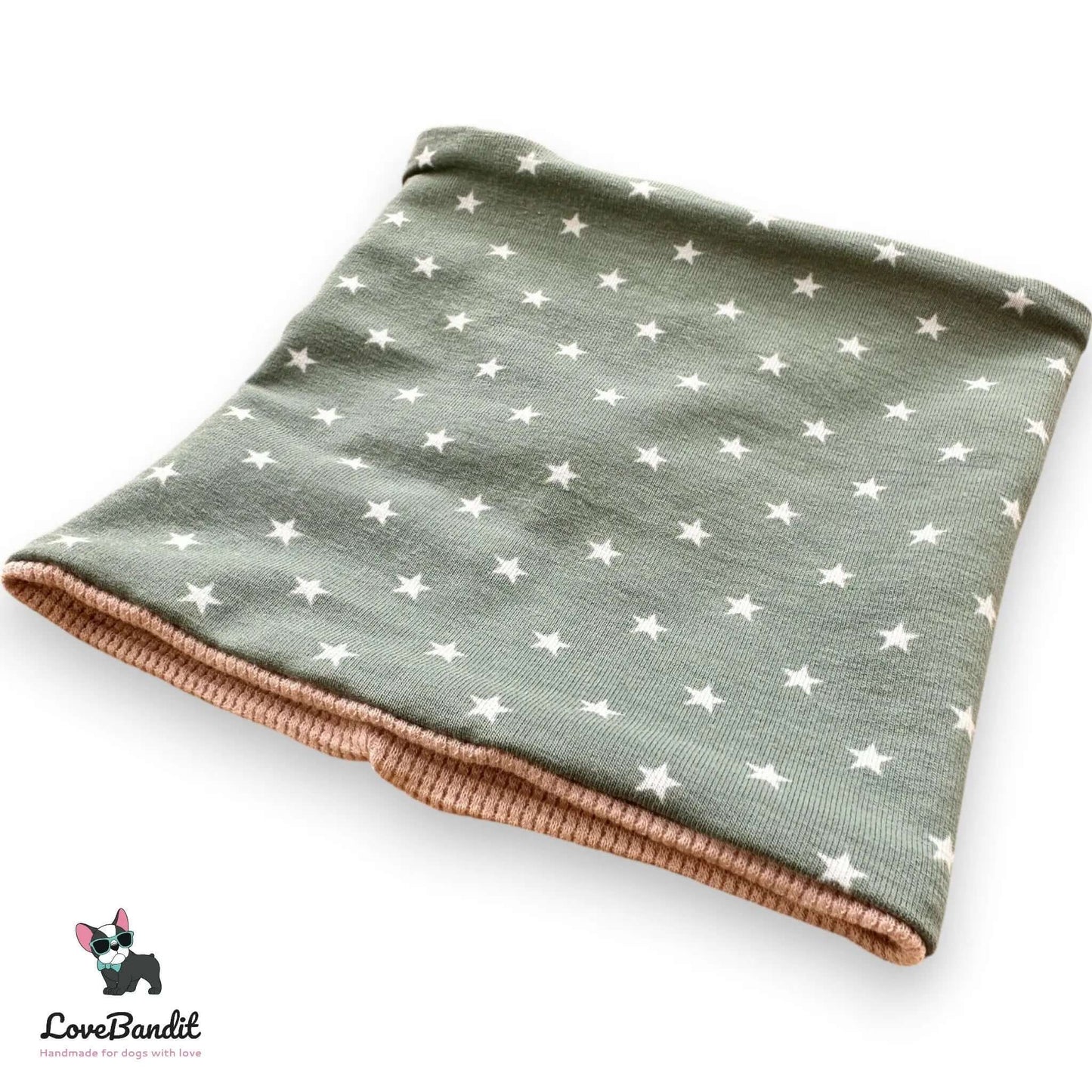 Hundeloop Hundehalstuch Frühling Sommer Sterne Mini Vintagegrün - LoveBandit
