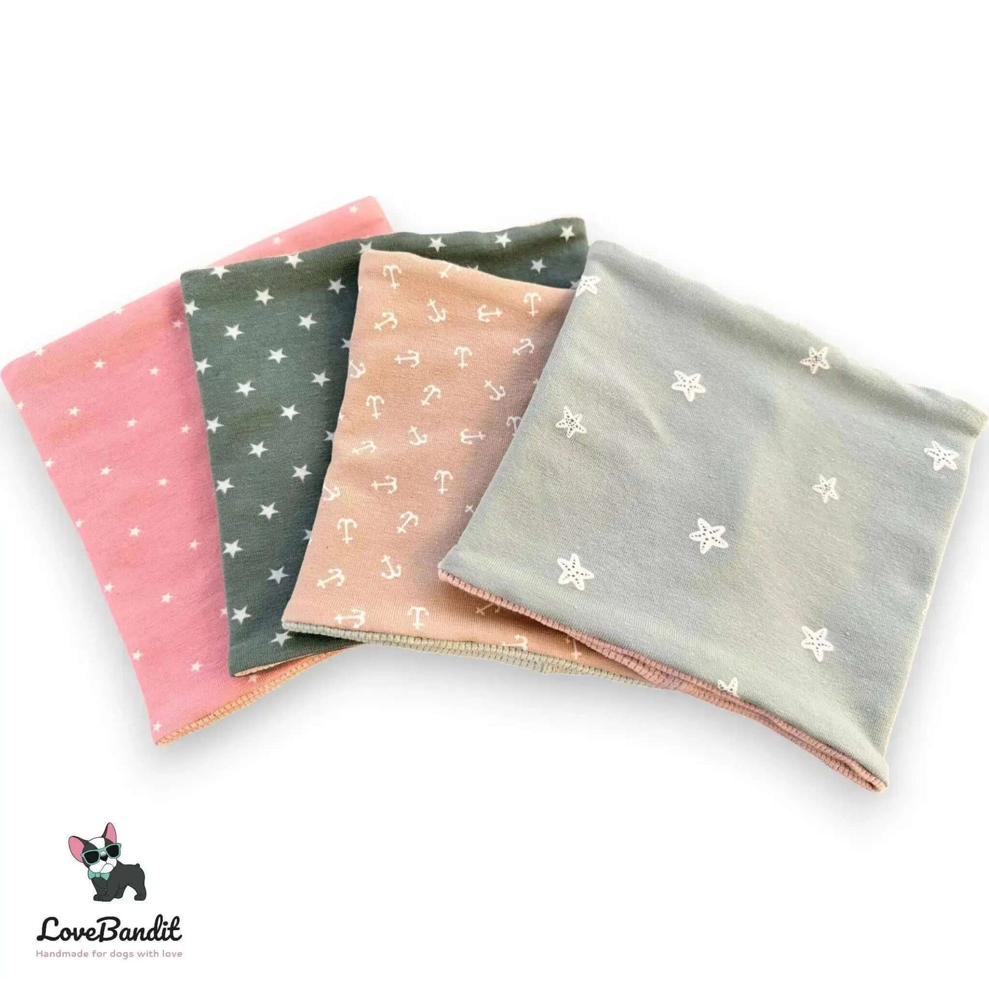 Hundeloop Hundehalstuch Frühling Sommer Anker Beige - LoveBandit
