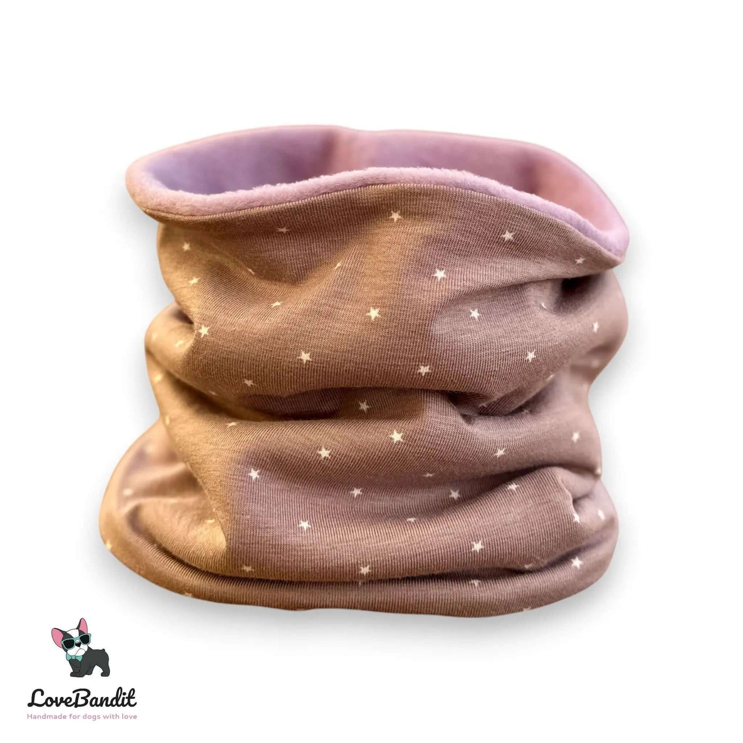 Hundeloop Hundeschal Mini Sterne altflieder - LoveBandit