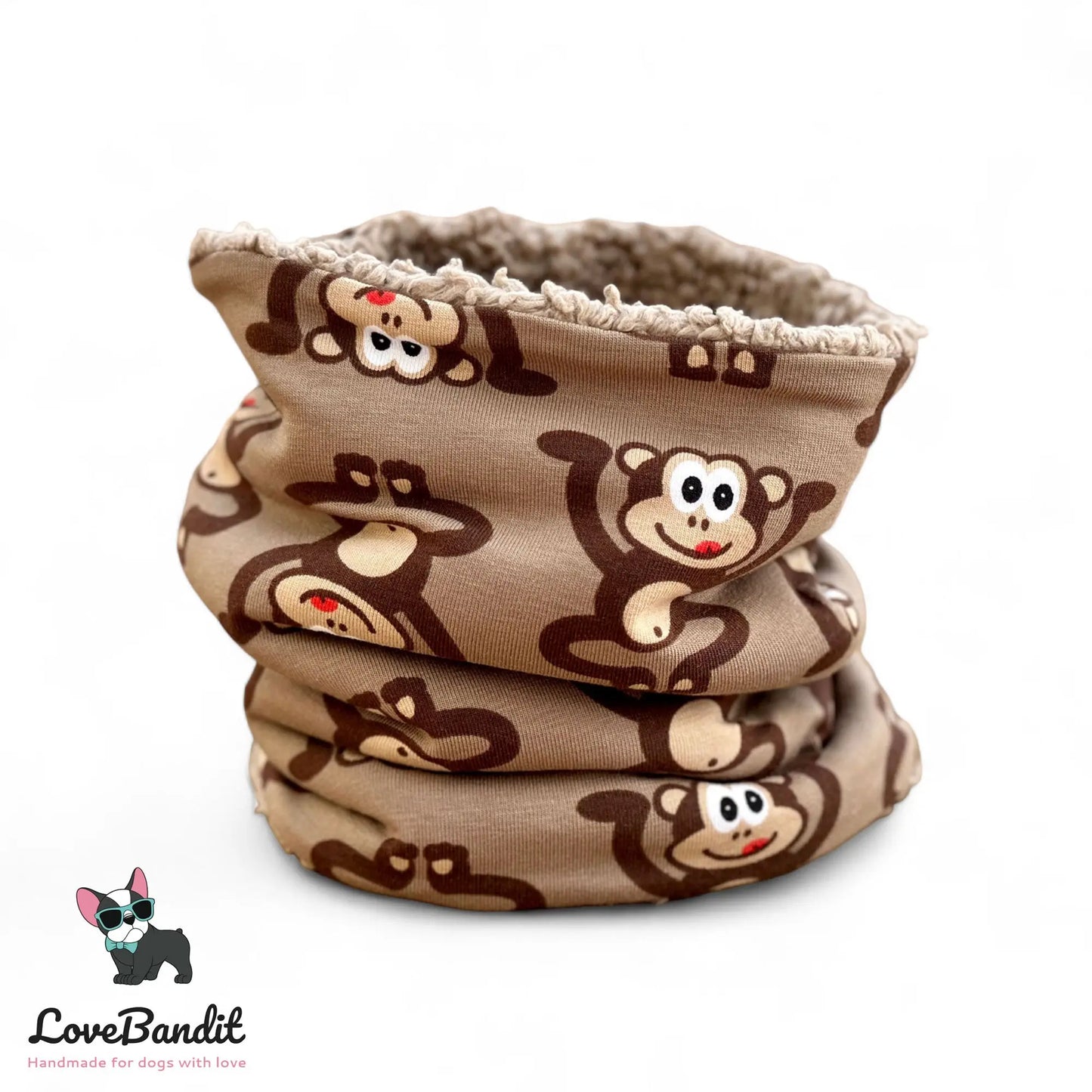 Hundeloop Hundeschal Affen braun - LoveBandit