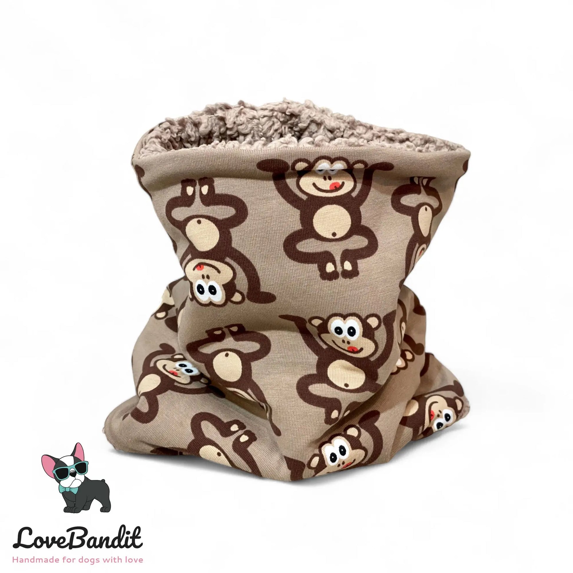 Hundeloop Hundeschal Affen braun - LoveBandit