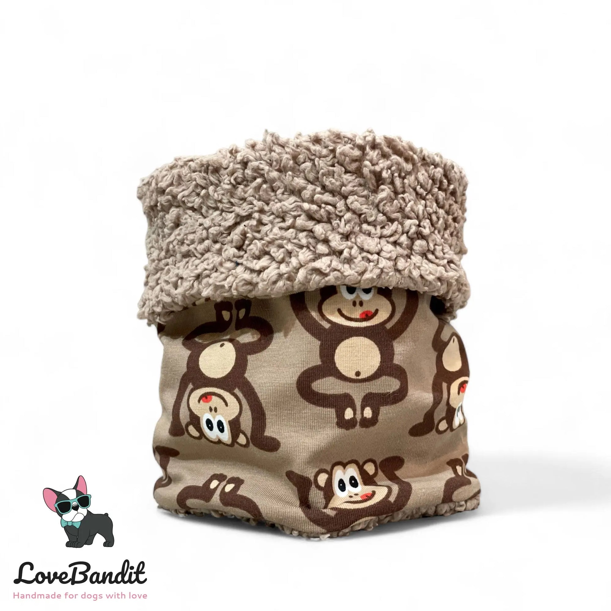 Hundeloop Hundeschal Affen braun - LoveBandit
