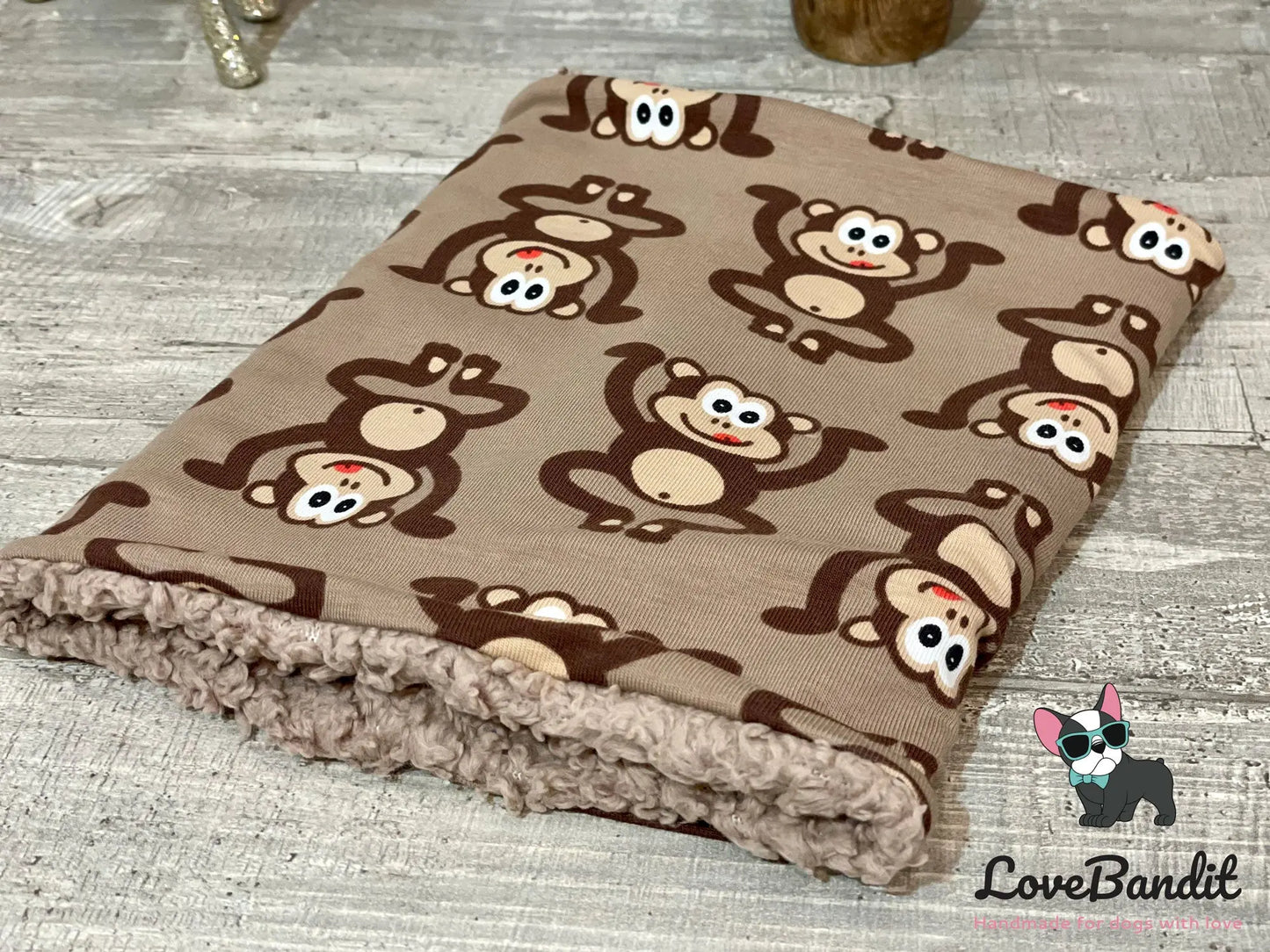 Hundeloop Hundeschal Affen braun - LoveBandit