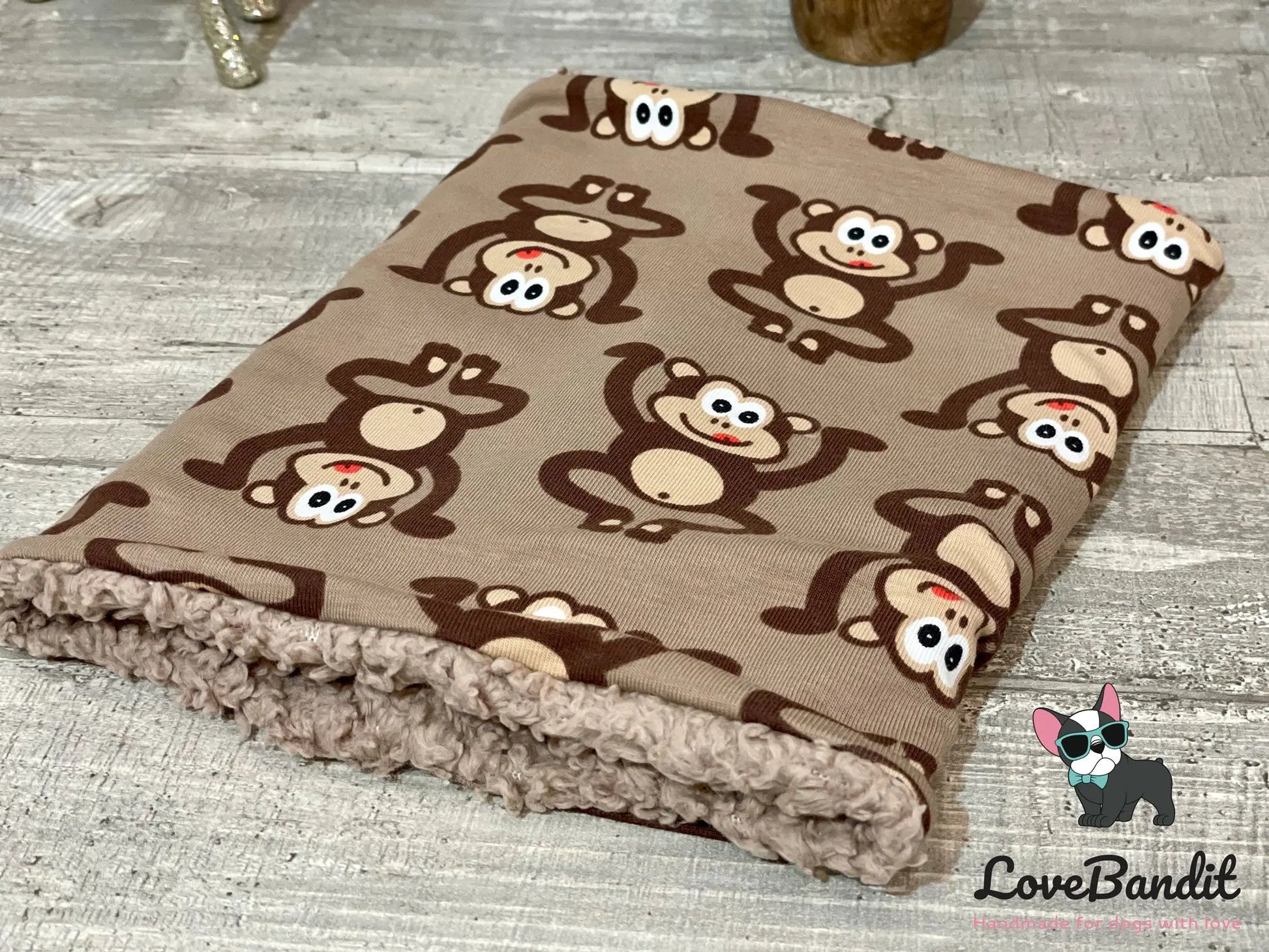 Hundeloop Hundeschal Affen braun - LoveBandit