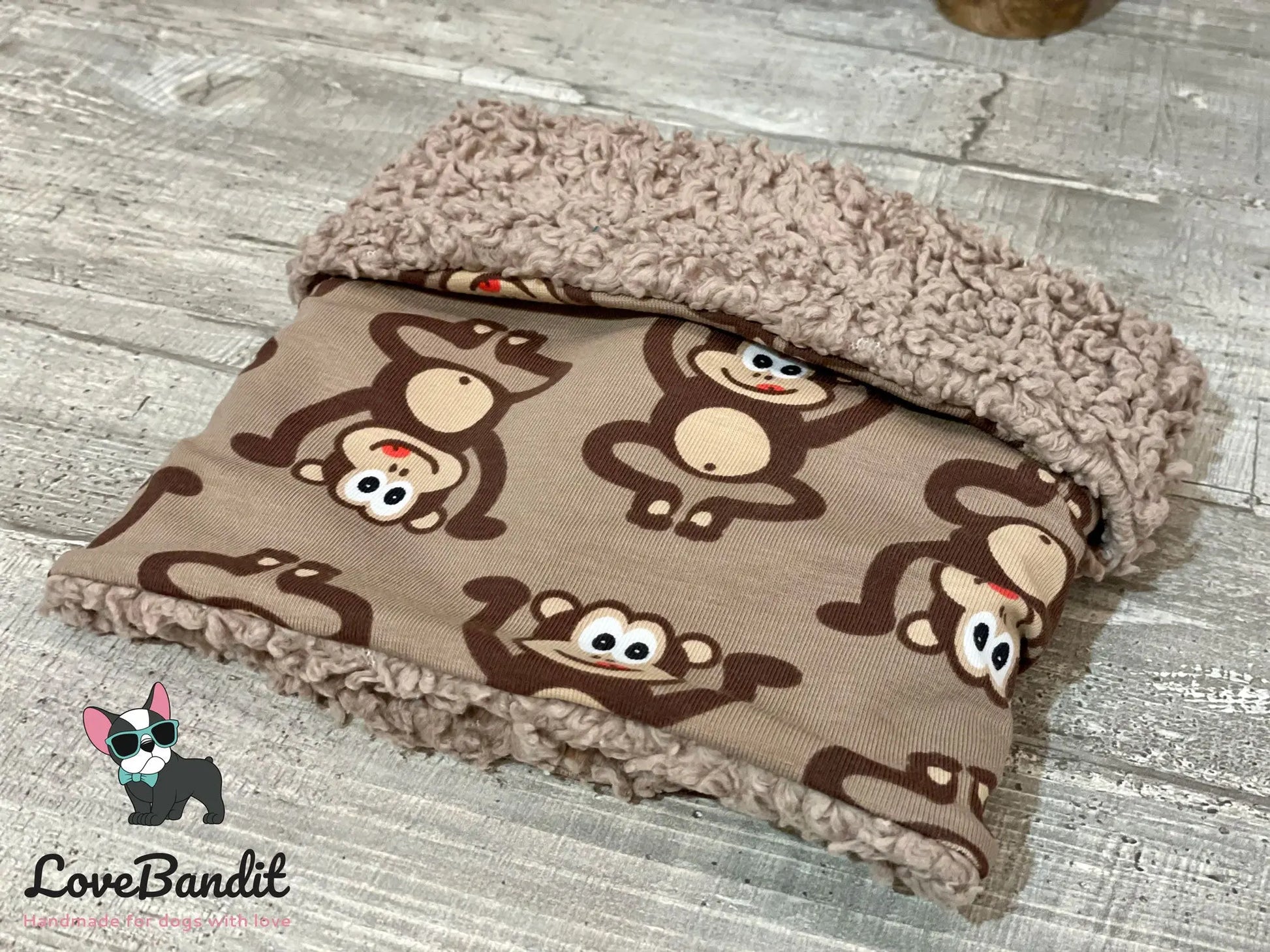 Hundeloop Hundeschal Affen braun - LoveBandit