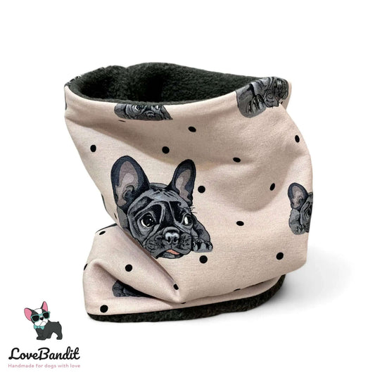 Hundeloop Hundeschal Französische Bulldogge Hellflieder - LoveBandit