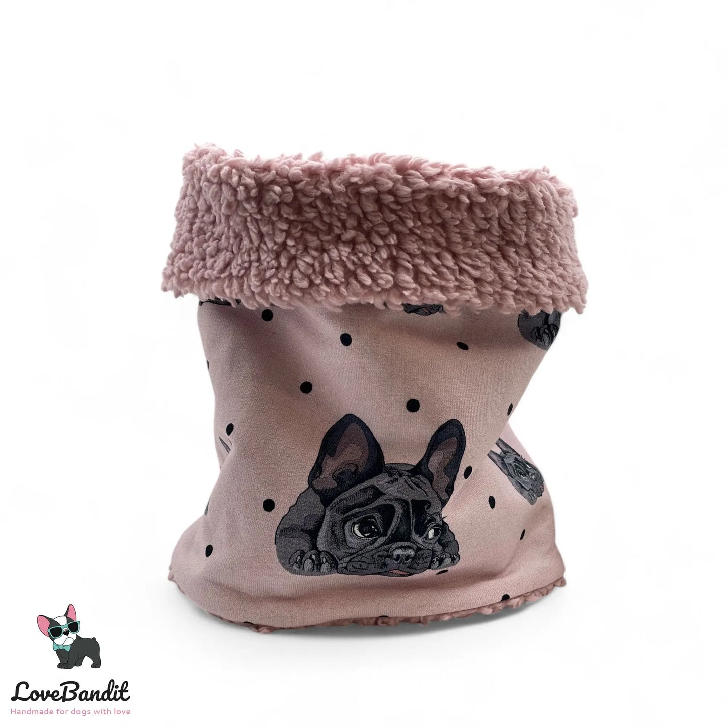 Hundeloop Hundeschal Französische Bulldogge Hellflieder - LoveBandit