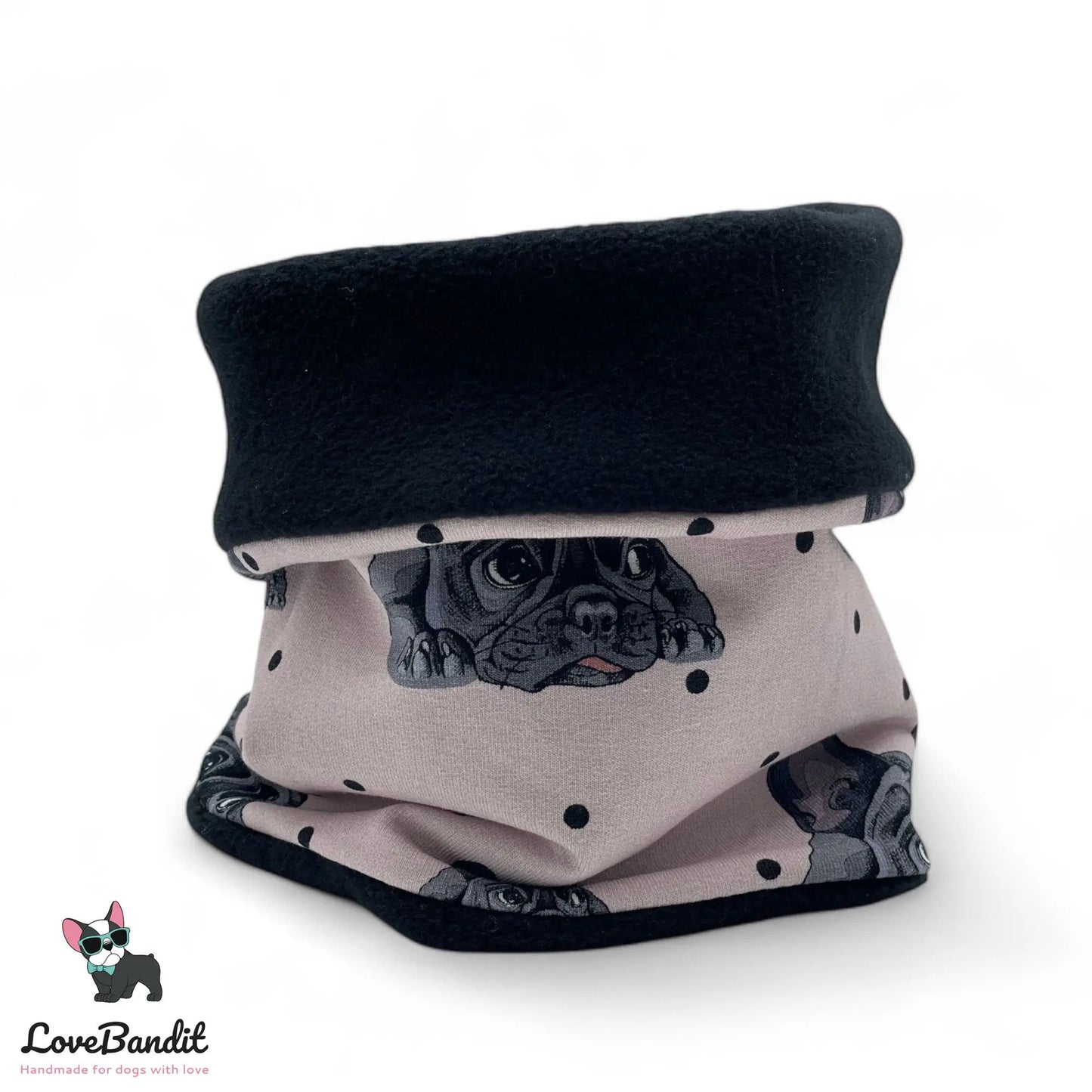 Hundeloop Hundeschal Französische Bulldogge Hellflieder - LoveBandit