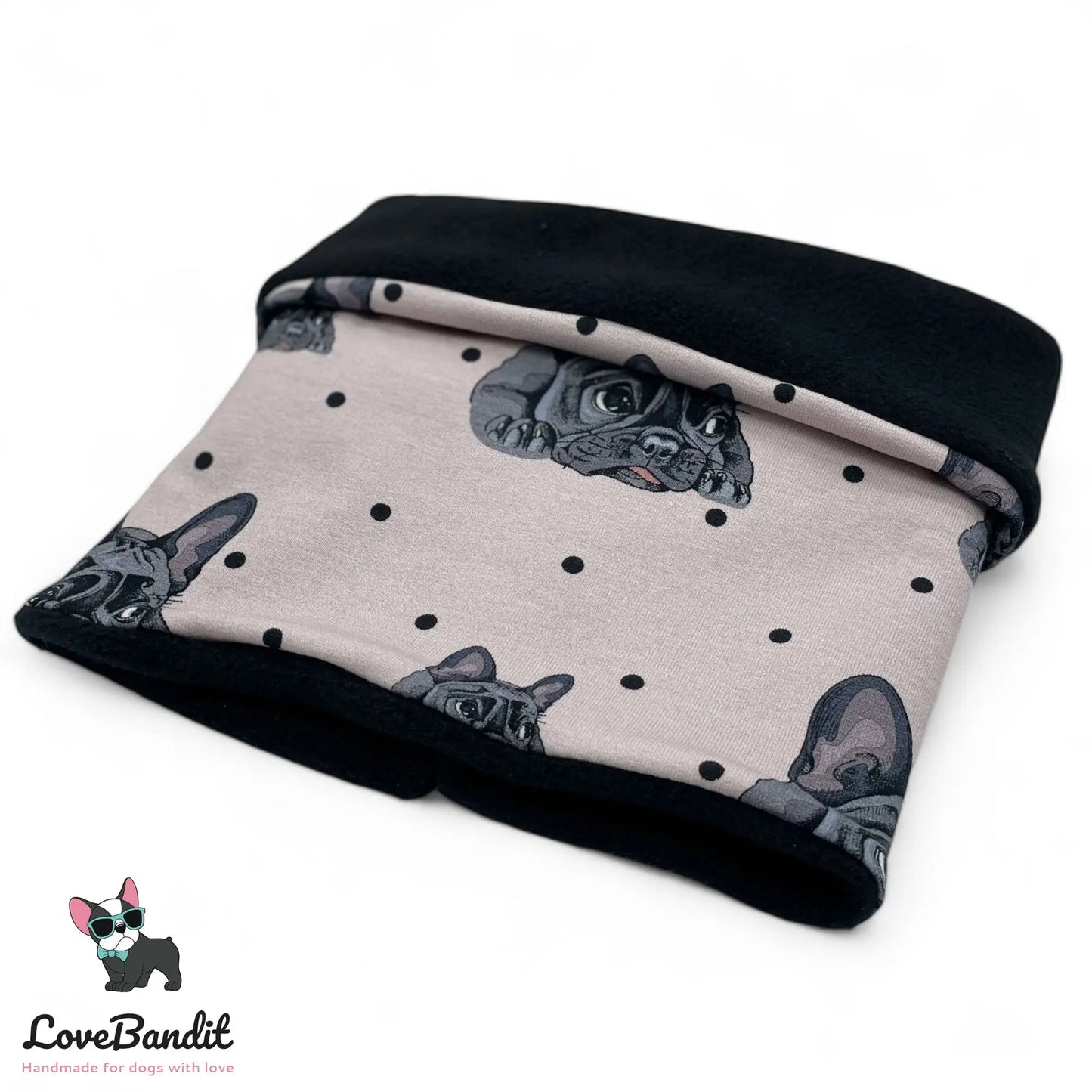 Hundeloop Hundeschal Französische Bulldogge Hellflieder - LoveBandit