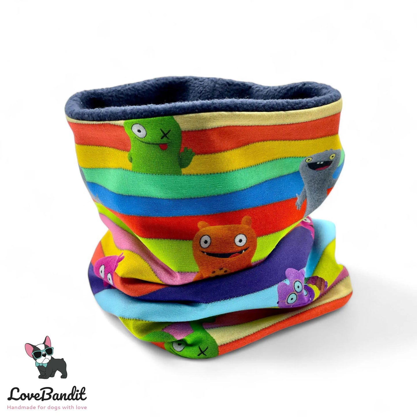 Hundeloop Hundeschal Freches Monster Regenbogen - LoveBandit