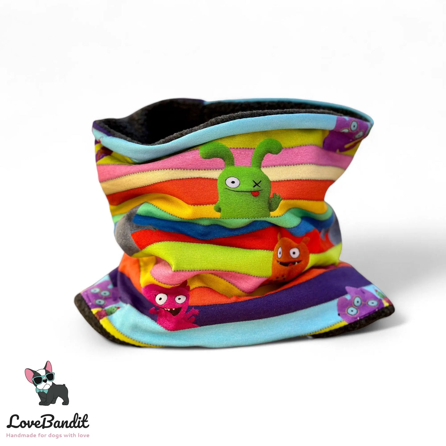 Hundeloop Hundeschal Freches Monster Regenbogen - LoveBandit