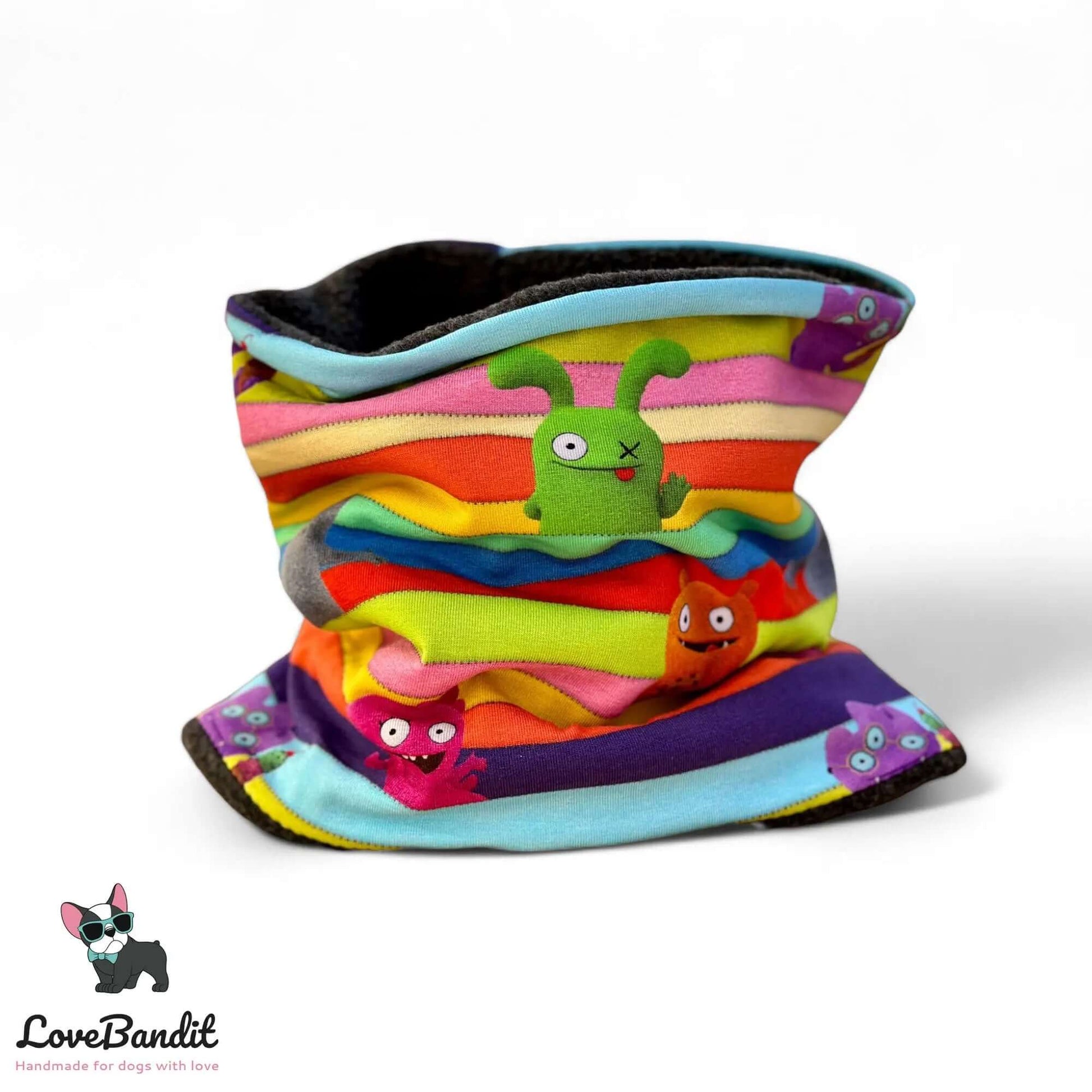 Hundeloop Hundeschal Freches Monster Regenbogen - LoveBandit