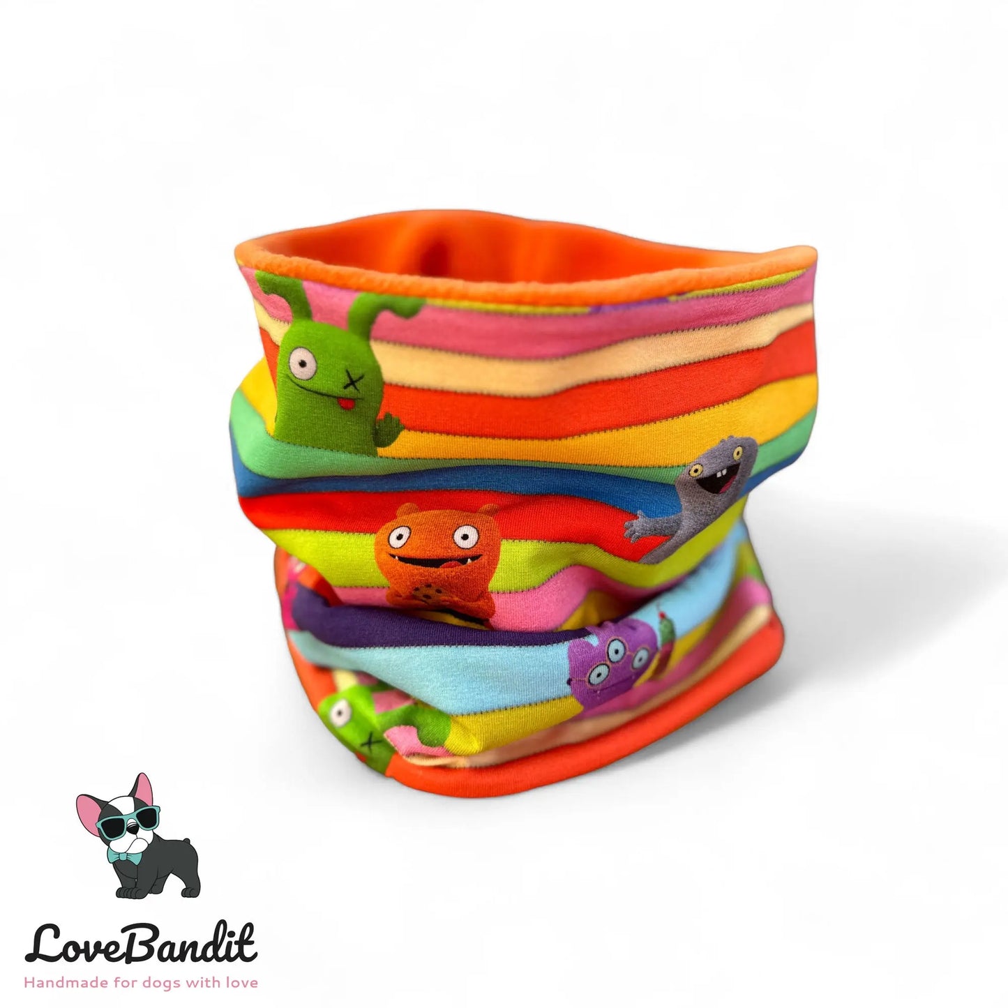 Hundeloop Hundeschal Freches Monster Regenbogen - LoveBandit