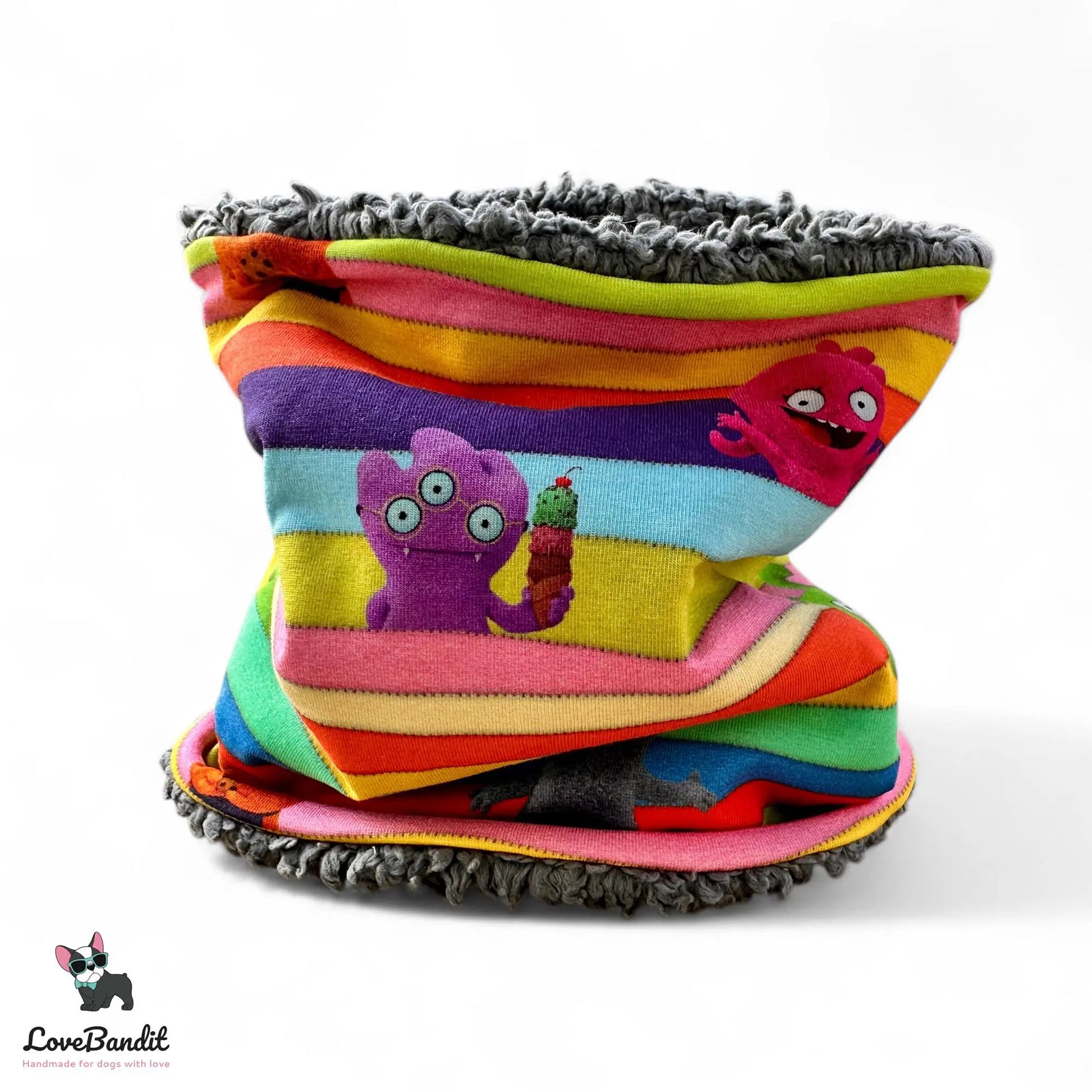 Hundeloop Hundeschal Freches Monster Regenbogen - LoveBandit