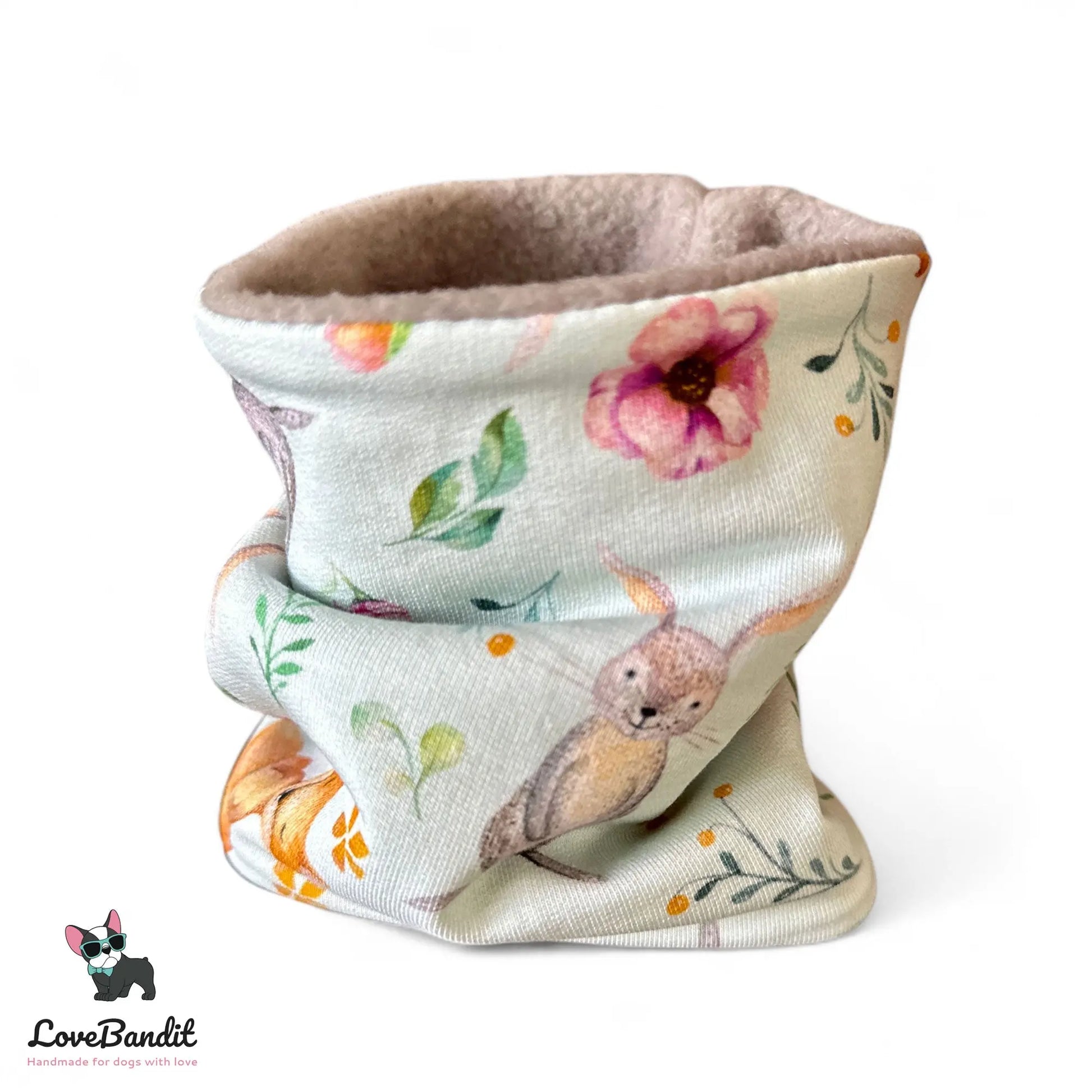 Hundeloop Hundeschal Fuchs Hase mint - LoveBandit